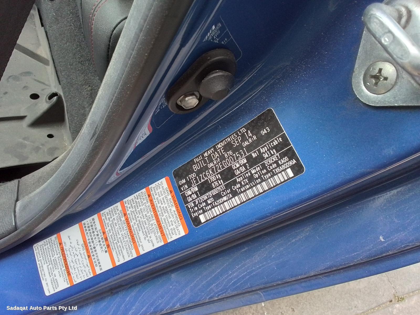 Subaru Brz Left Headlamp