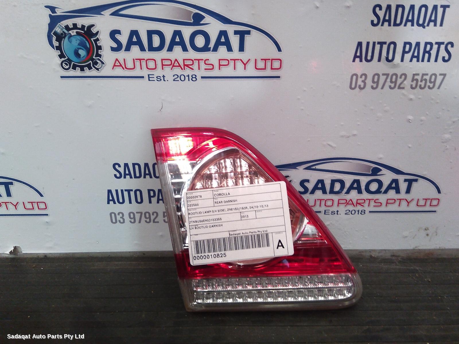 Toyota Corolla Rear Garnish