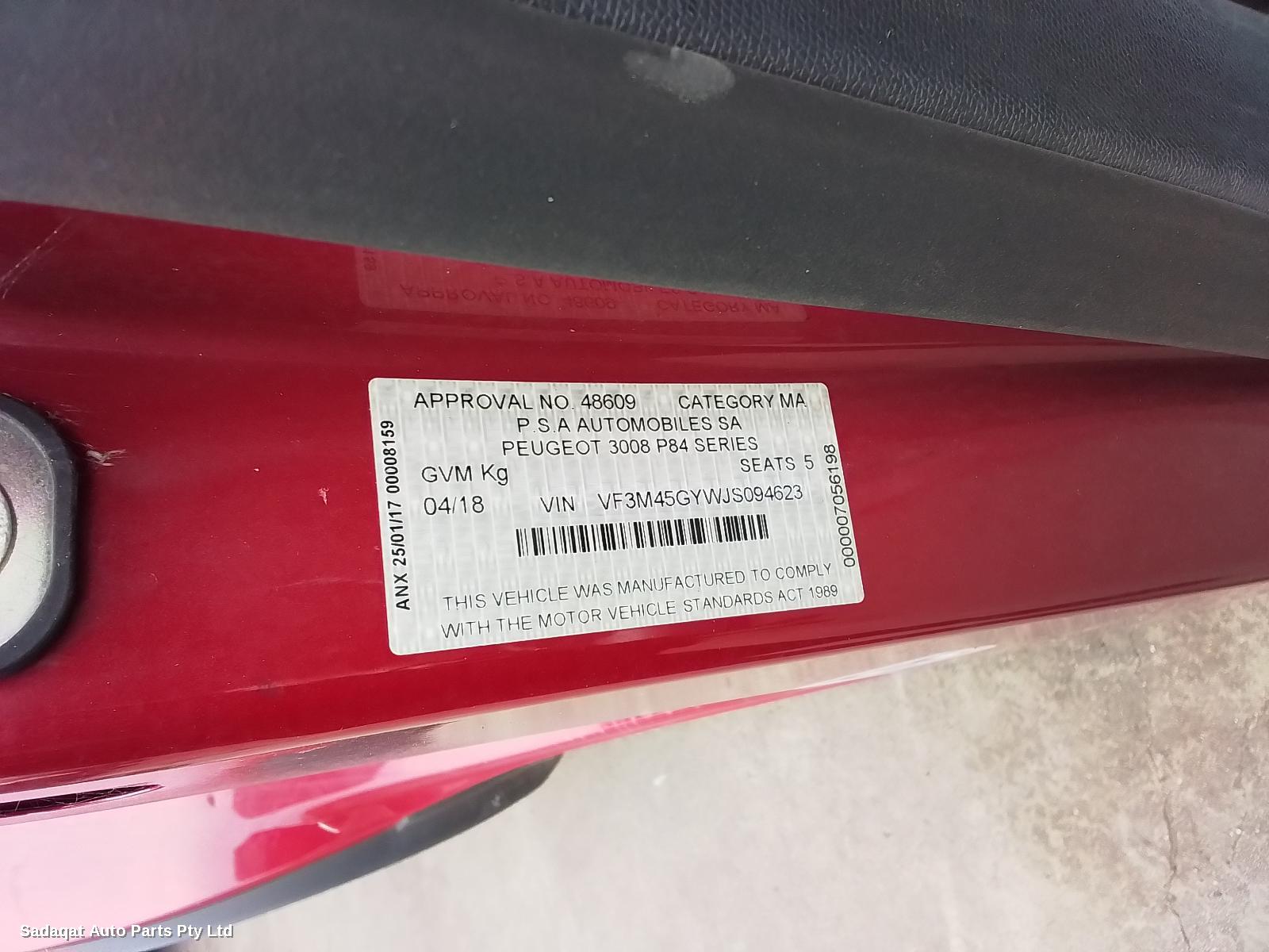 Peugeot 3008 Bootlid/tailgate