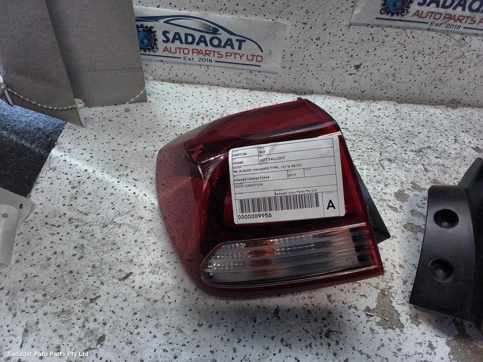 Kia Rio Left Taillight