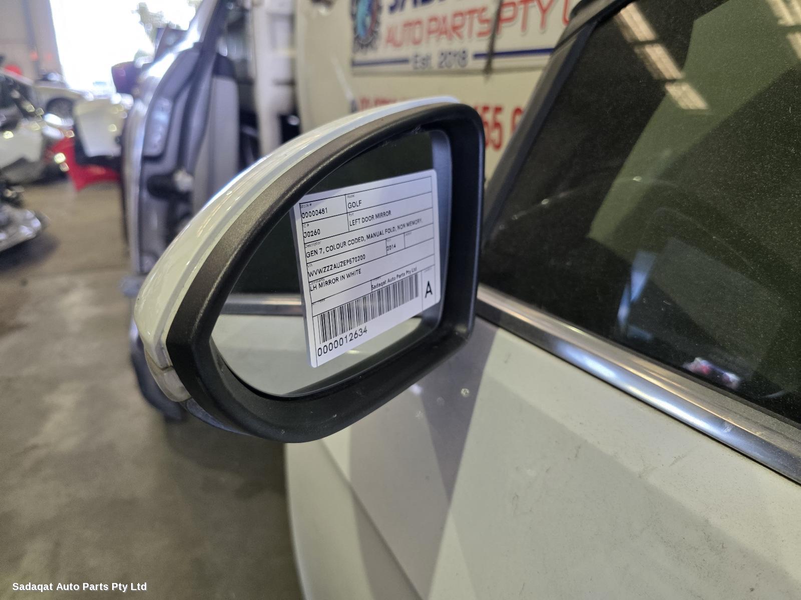 Volkswagen Golf Left Door Mirror