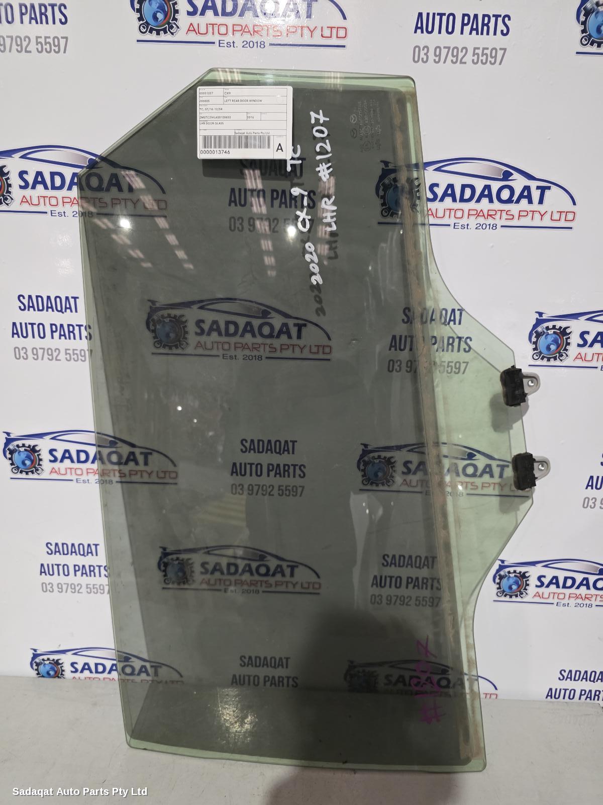 Mazda Cx9 Left Rear Door Window