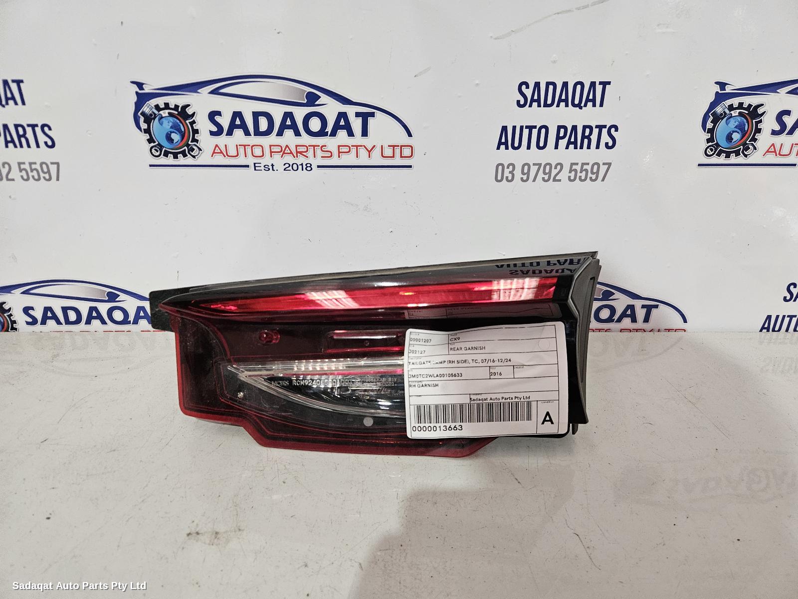 Mazda Cx9 Rear Garnish