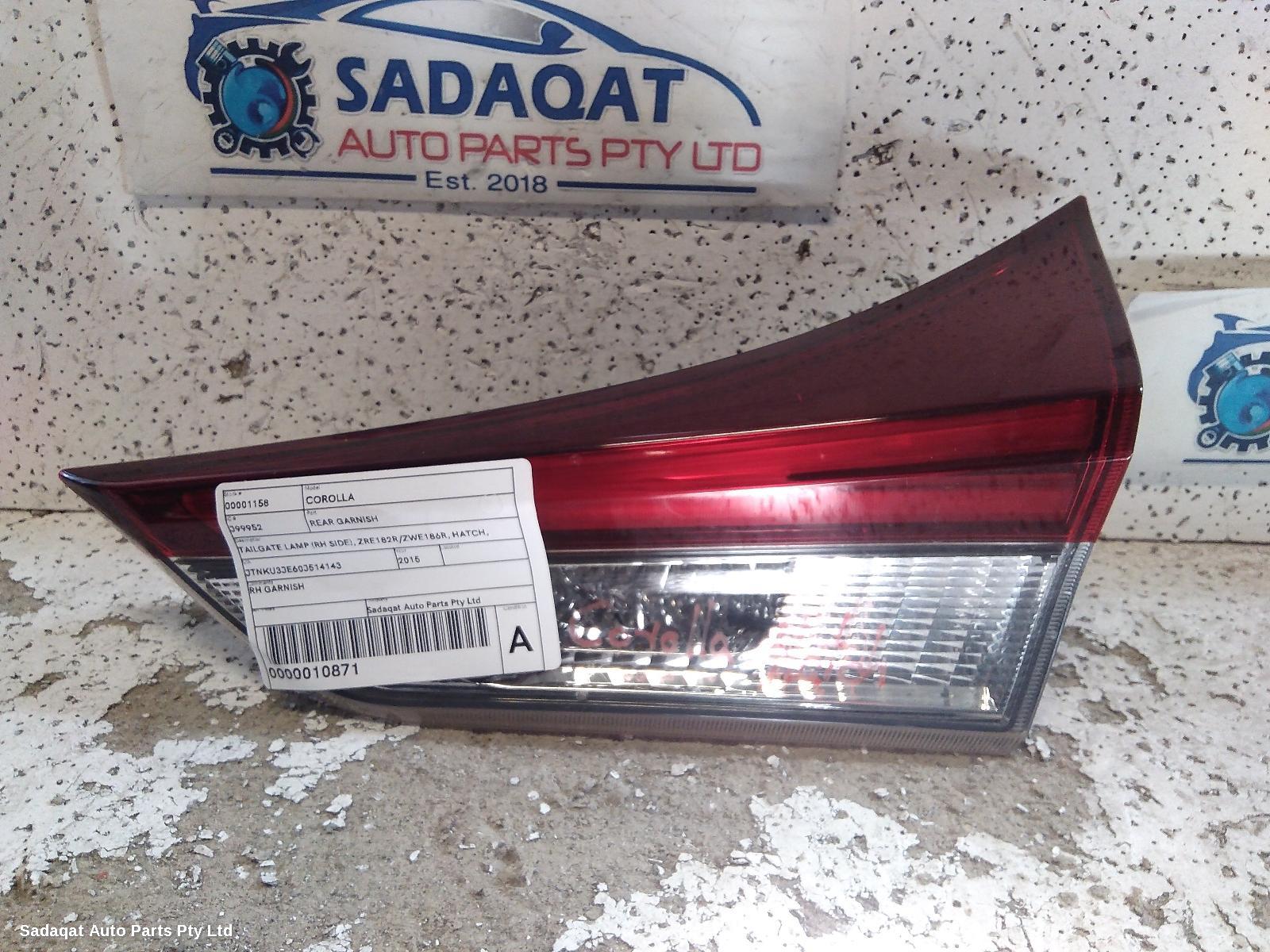 Toyota Corolla Rear Garnish