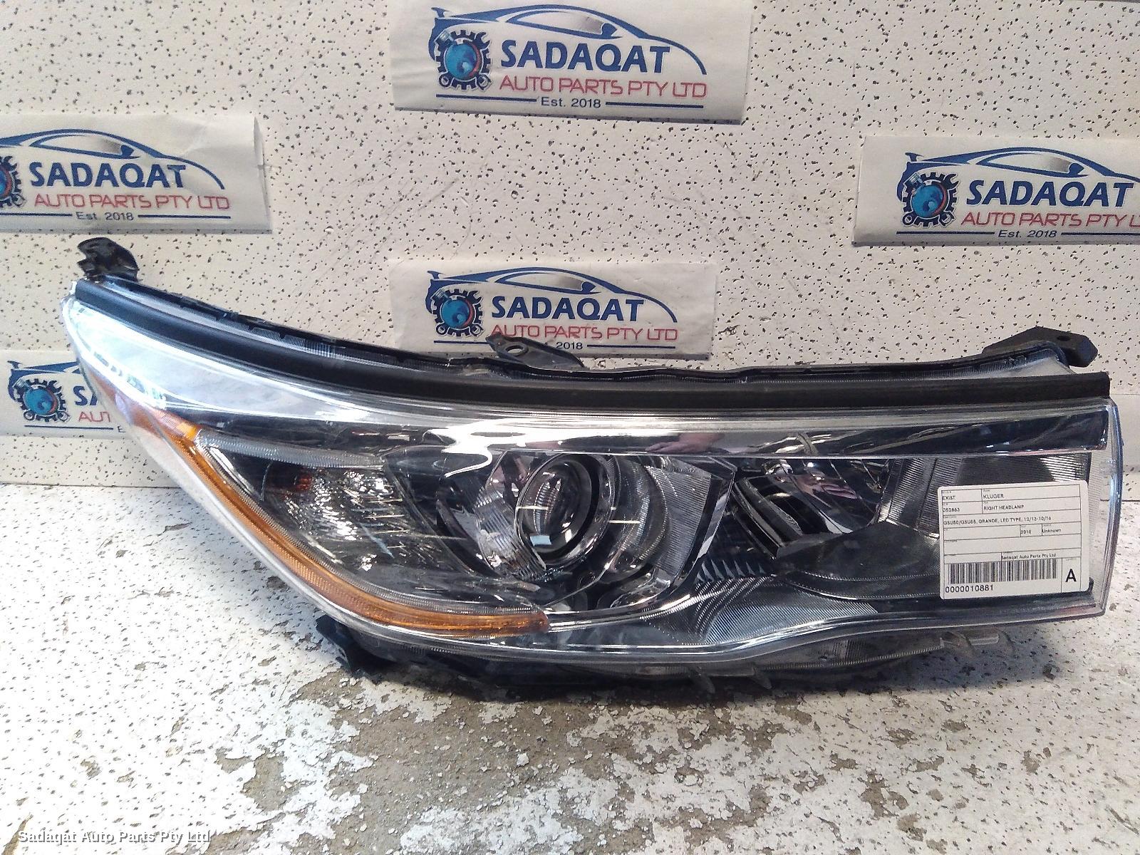 Toyota Kluger Right Headlamp
