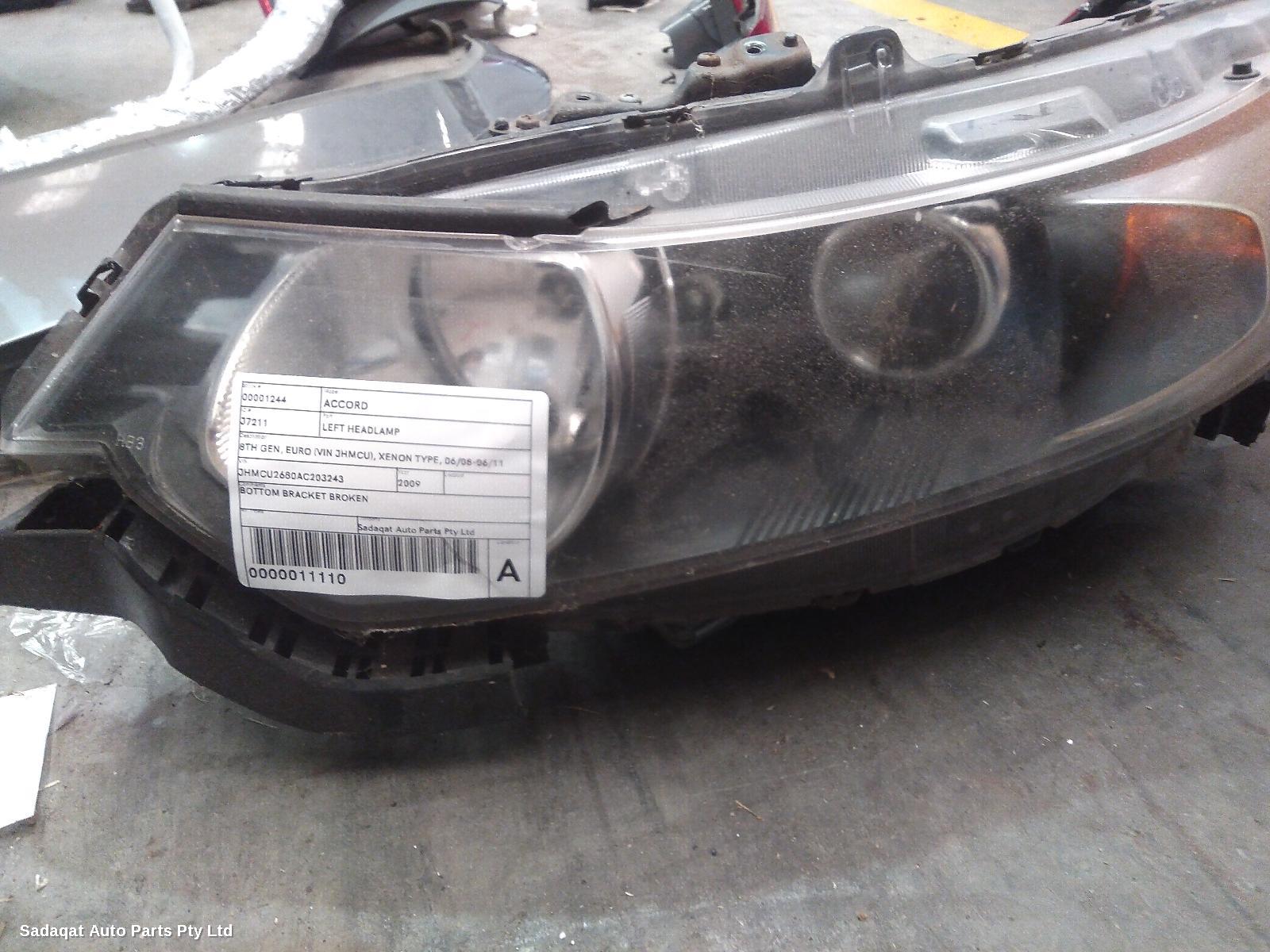 Honda Accord Left Headlamp