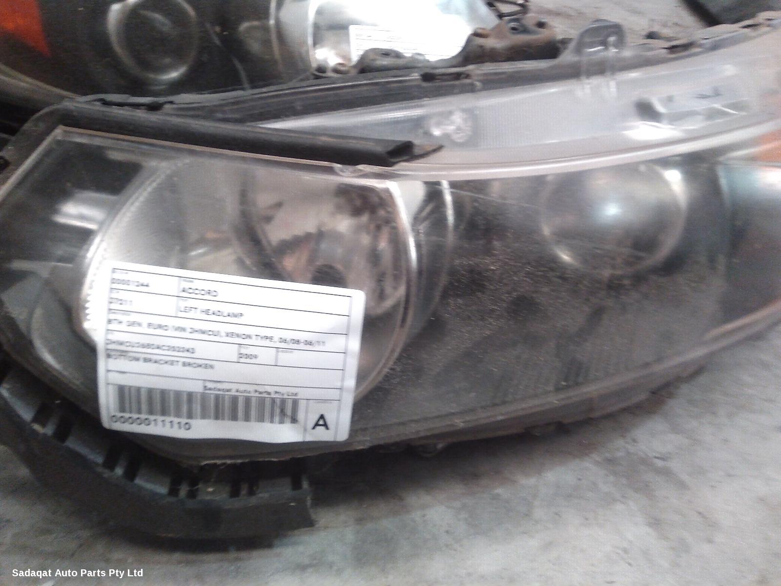 Honda Accord Left Headlamp