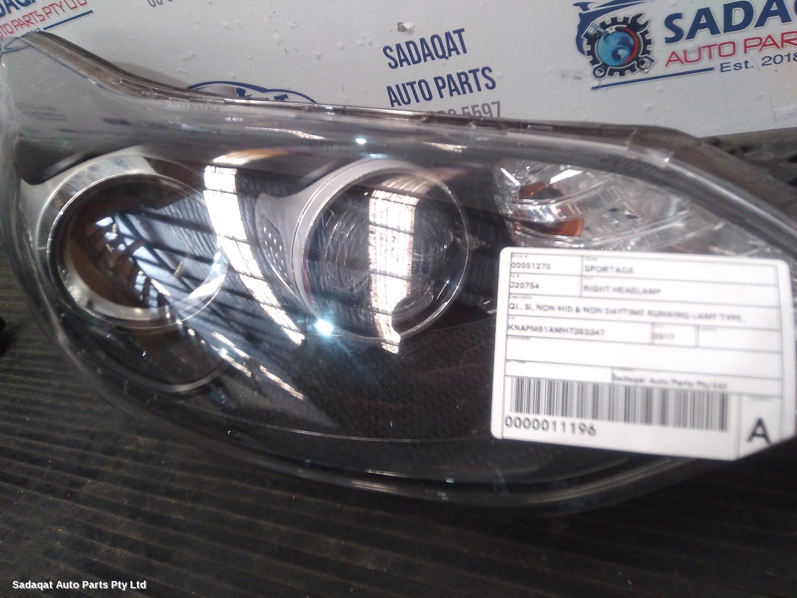 Kia Sportage Right Headlamp