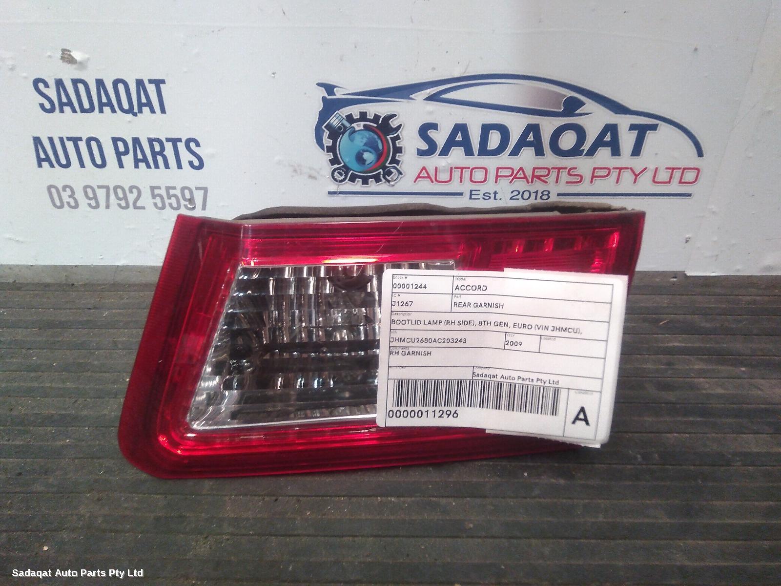 Honda Accord Rear Garnish