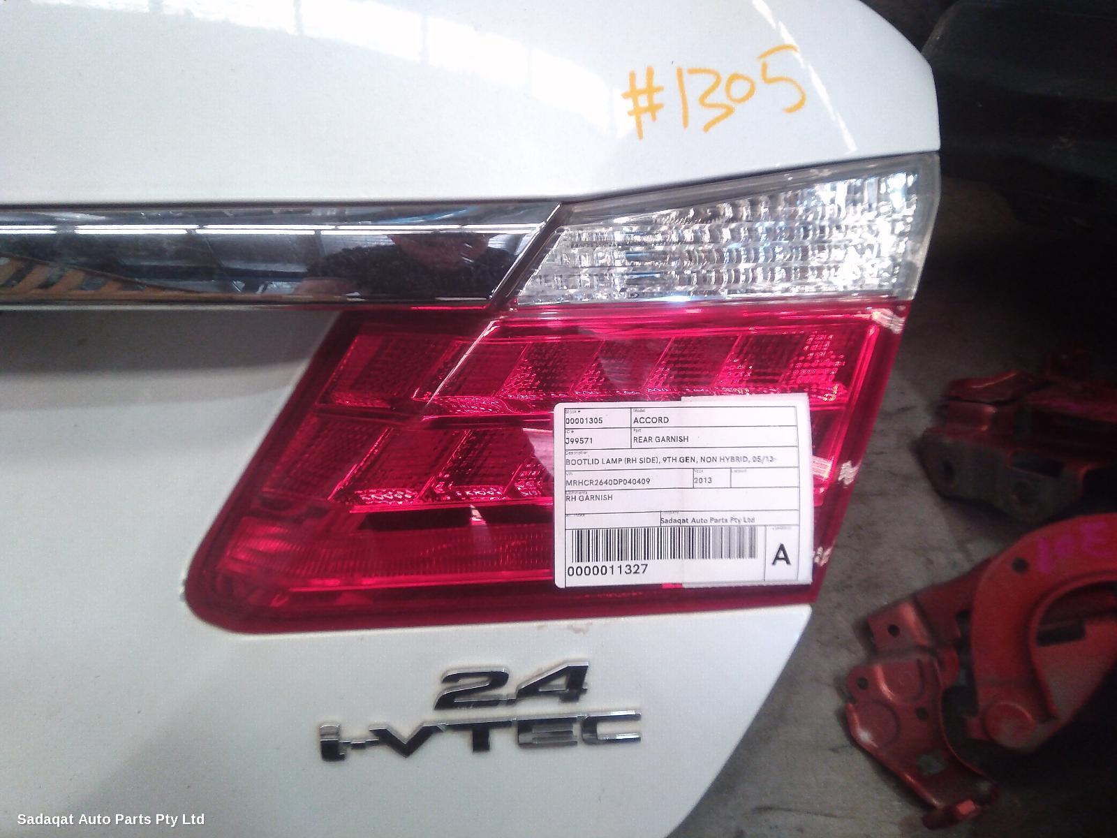 Honda Accord Rear Garnish