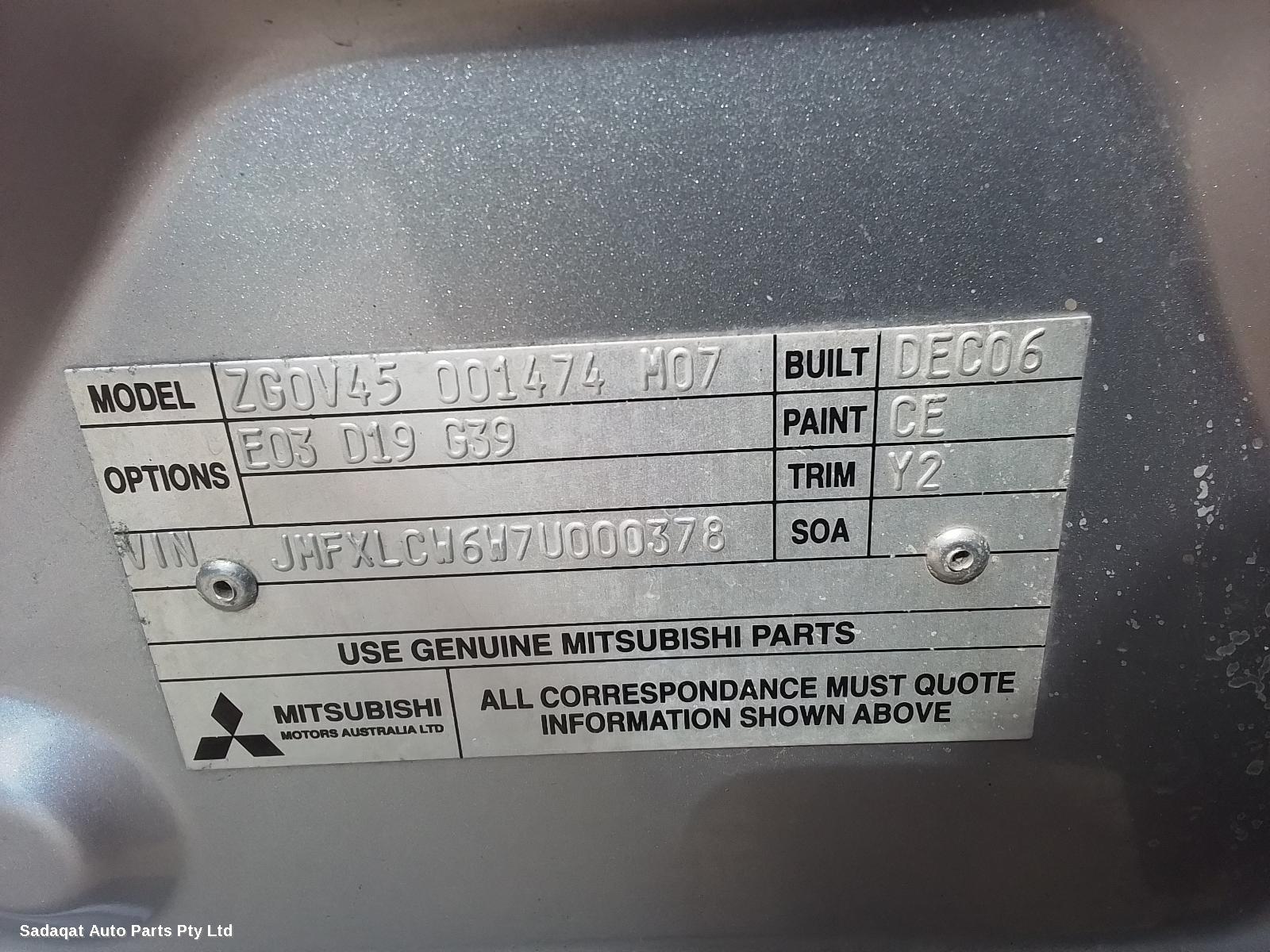 Mitsubishi Outlander Bootlid/tailgate