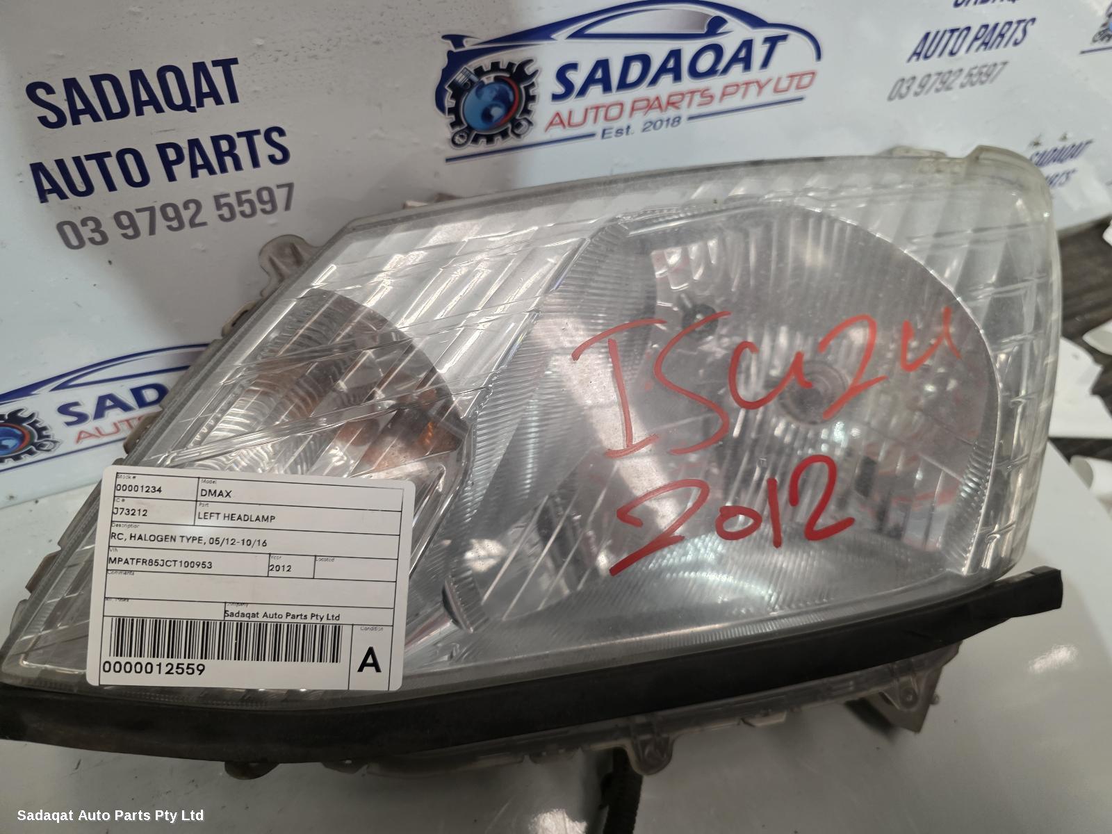 Isuzu Dmax Left Headlamp