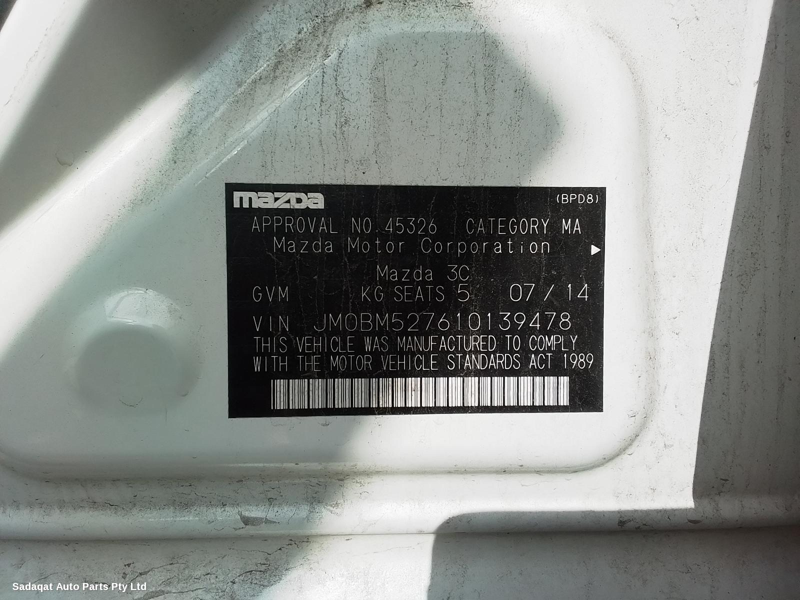 Mazda 3 Left Headlamp