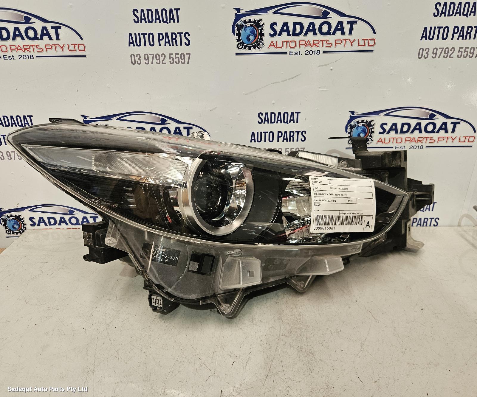 Mazda 3 Right Headlamp