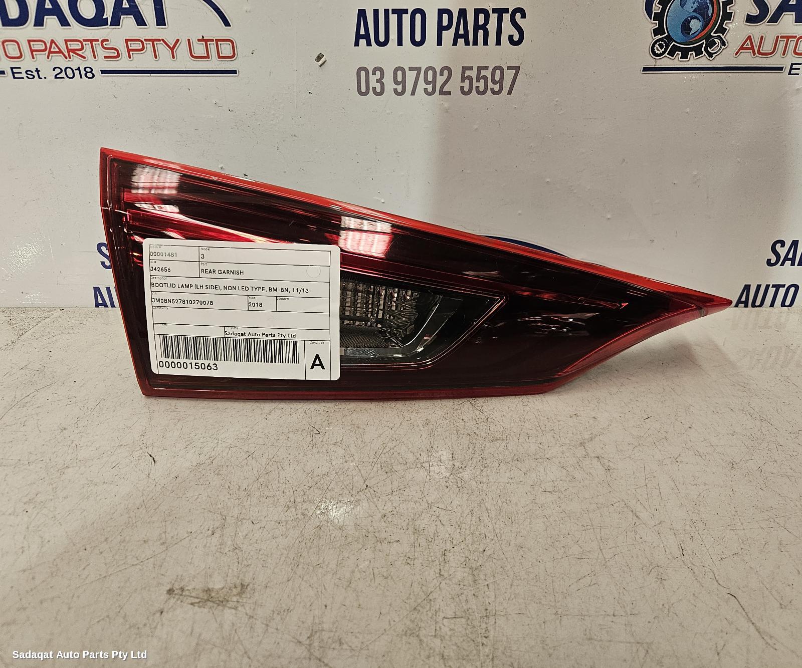 Mazda 3 Rear Garnish