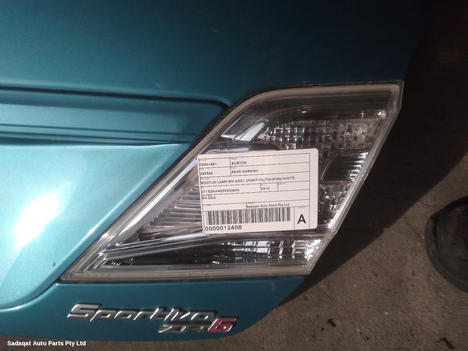 Toyota Aurion Rear Garnish