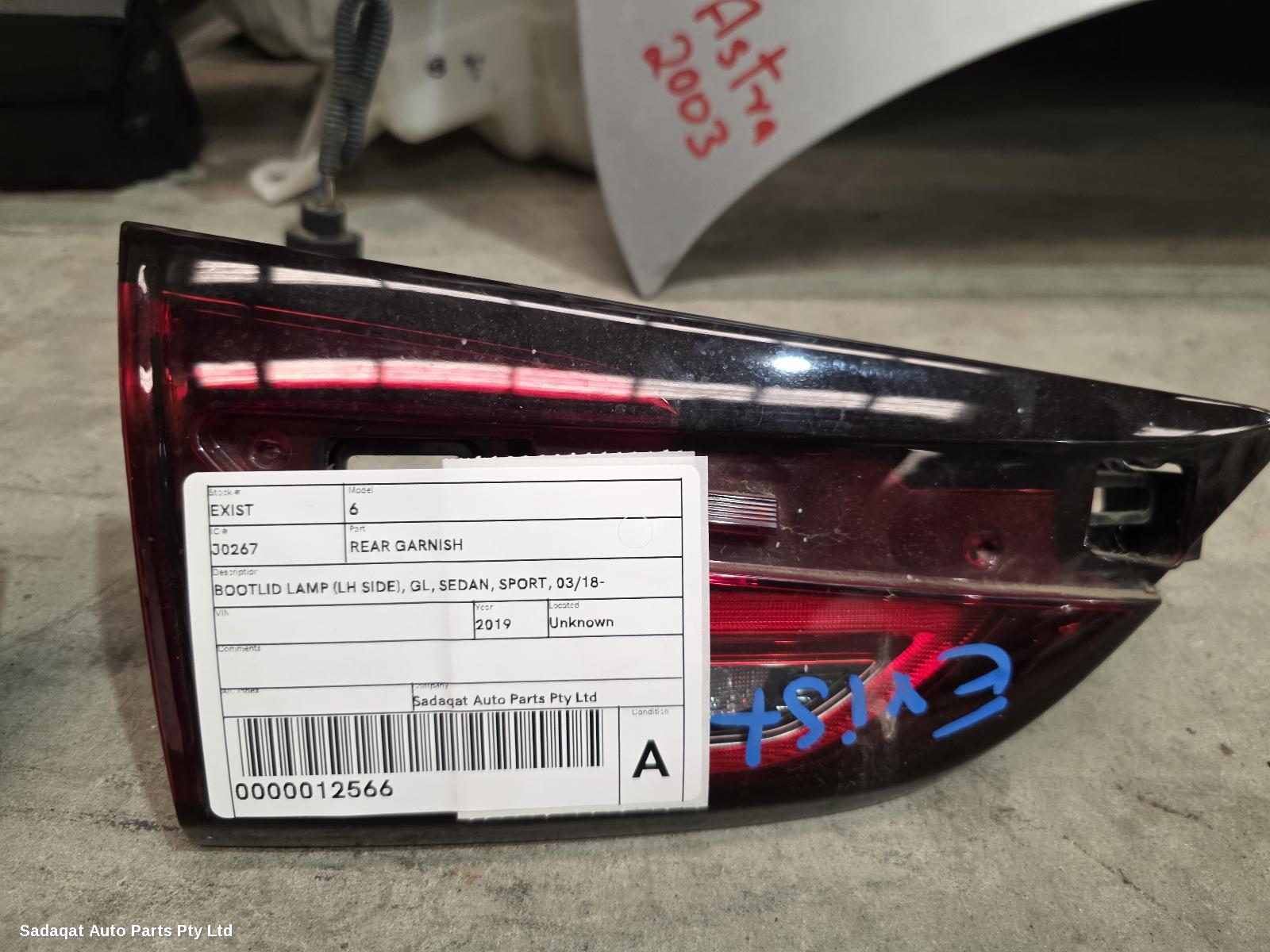 Mazda 6 Rear Garnish