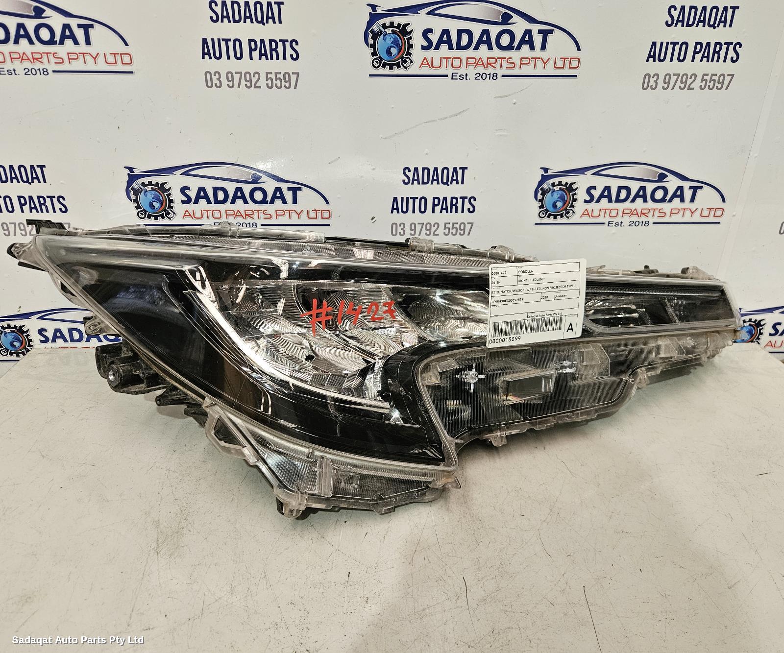 Toyota Corolla Right Headlamp