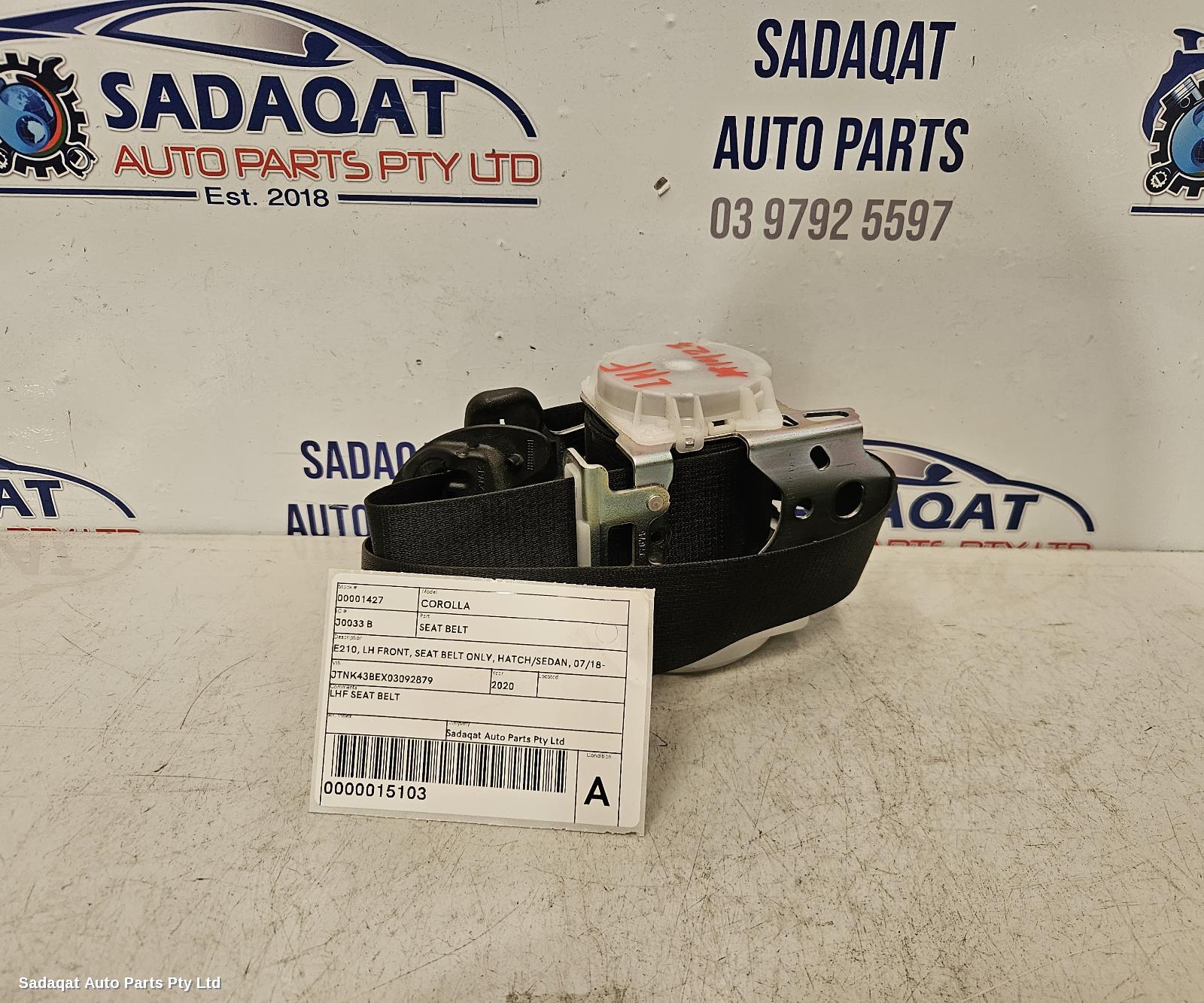 Toyota Corolla Seatbelt/stalk