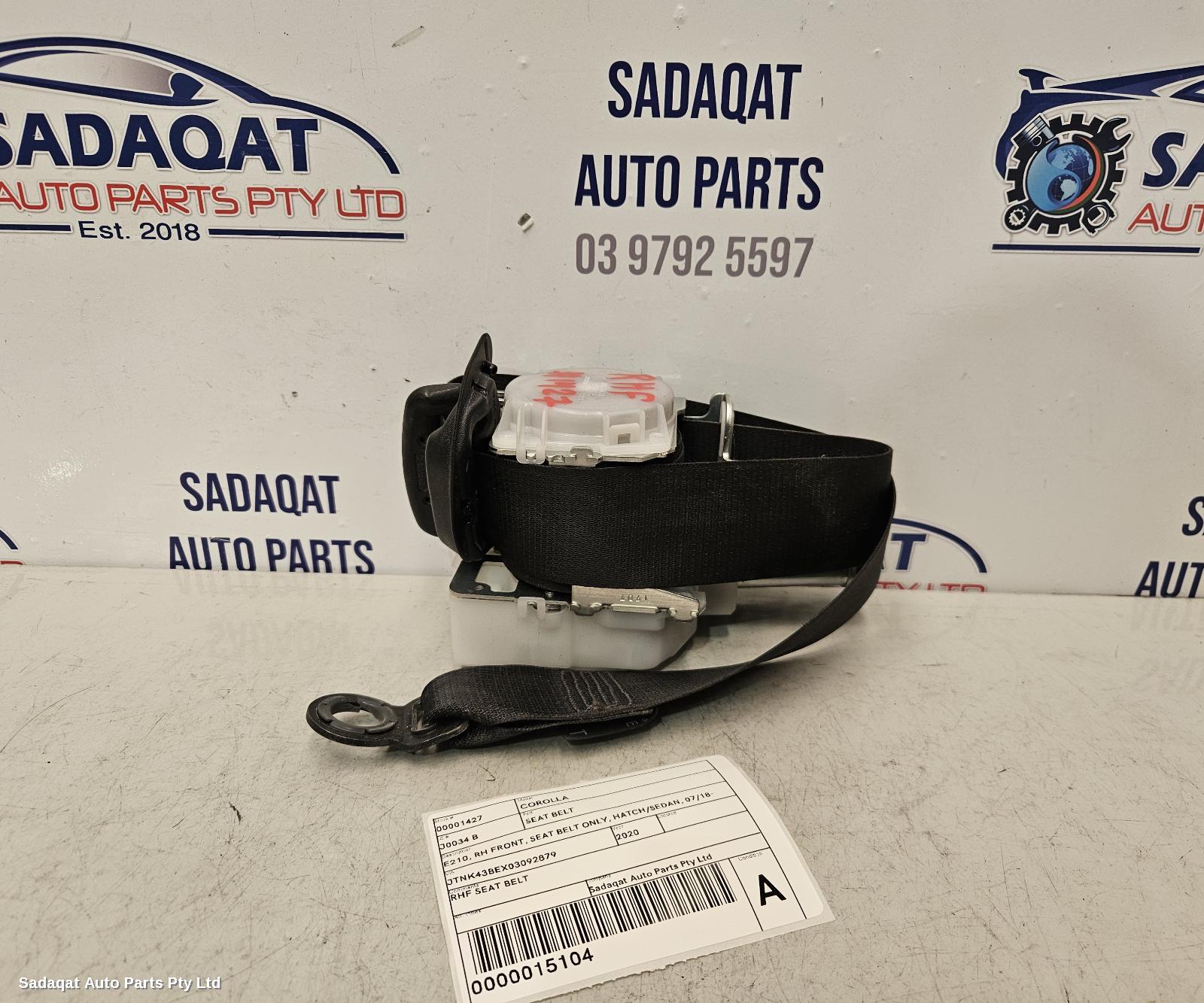 Toyota Corolla Seatbelt/stalk