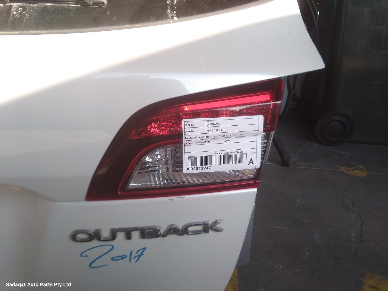 Subaru Outback Rear Garnish