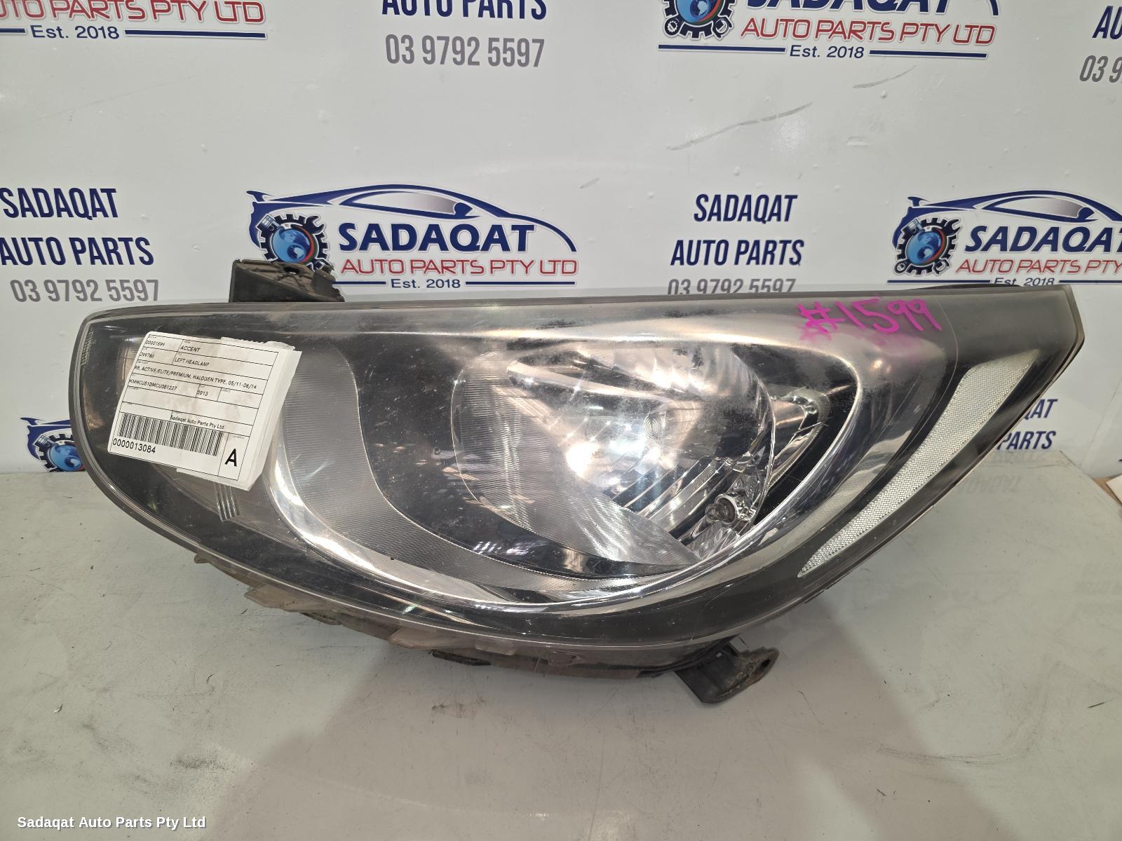 Hyundai Accent Left Headlamp