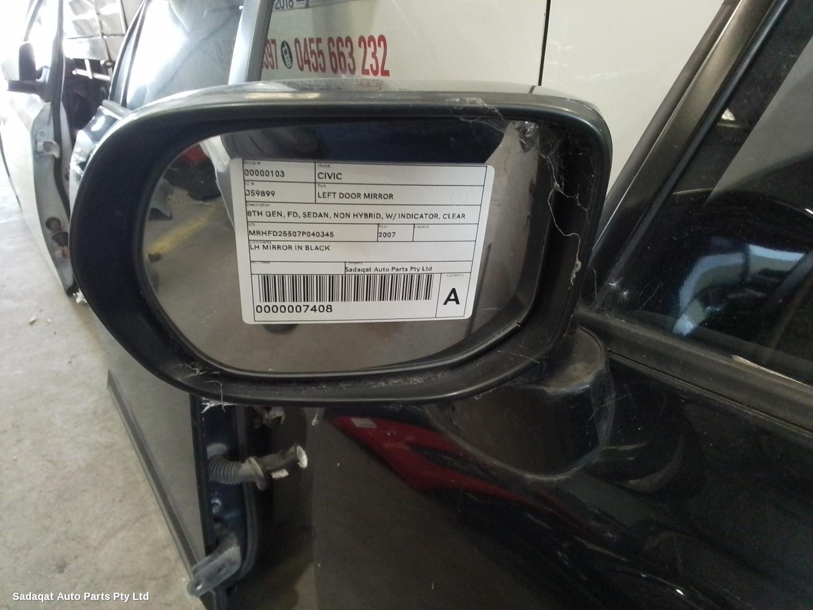 Honda Civic Left Door Mirror