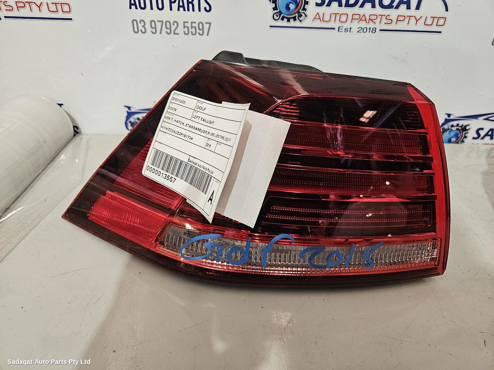 Volkswagen Golf Left Taillight