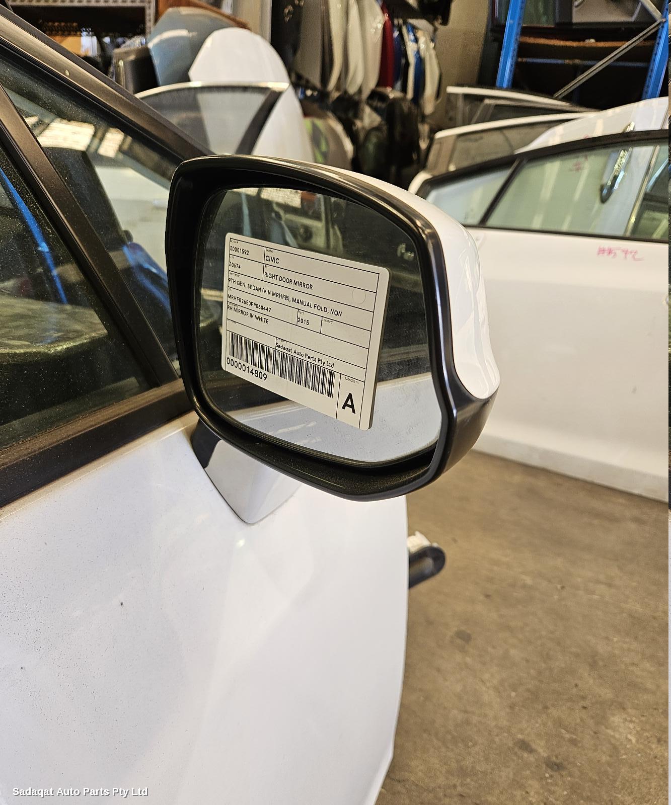 Honda Civic Right Door Mirror