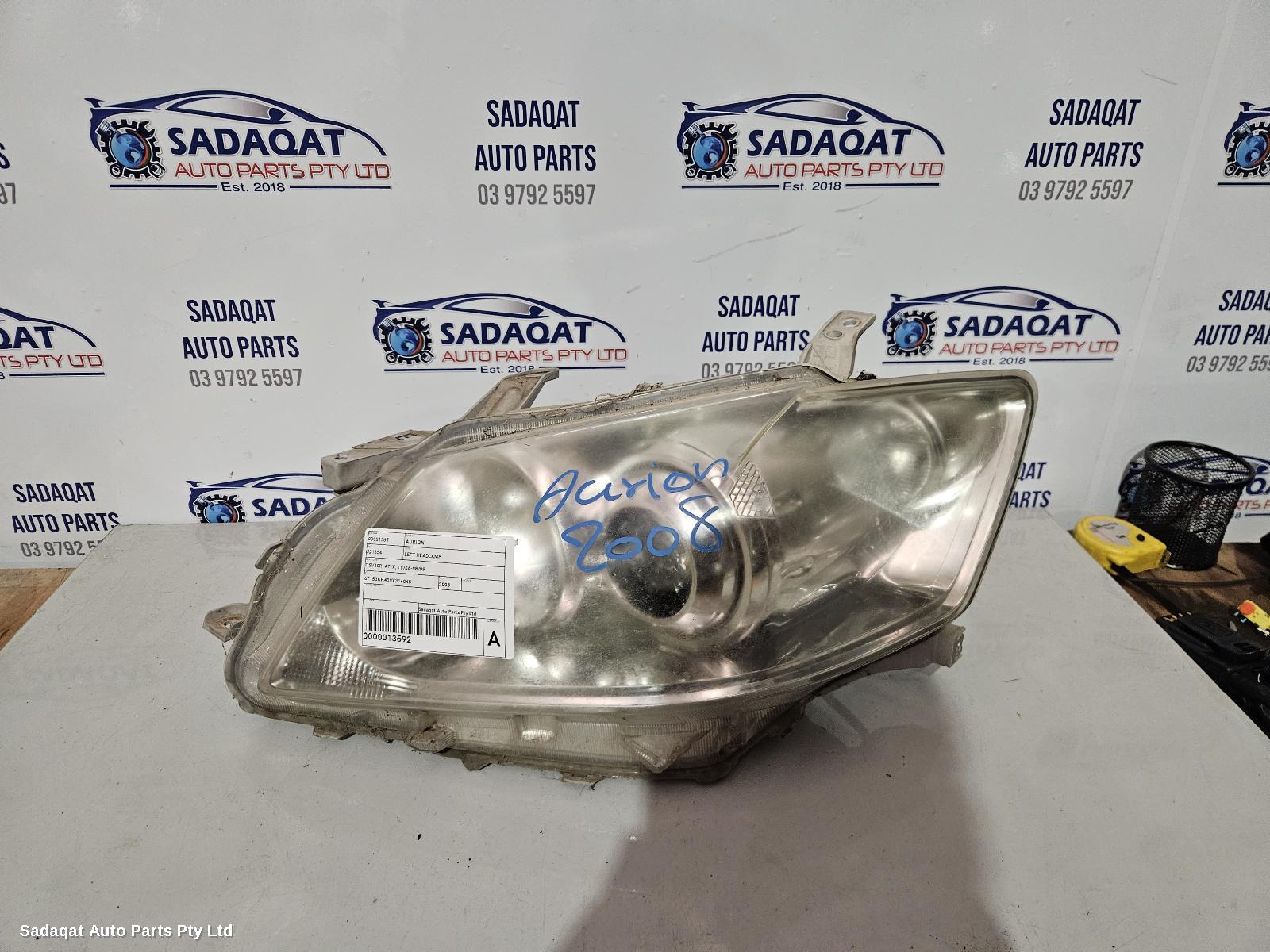 Toyota Aurion Left Headlamp