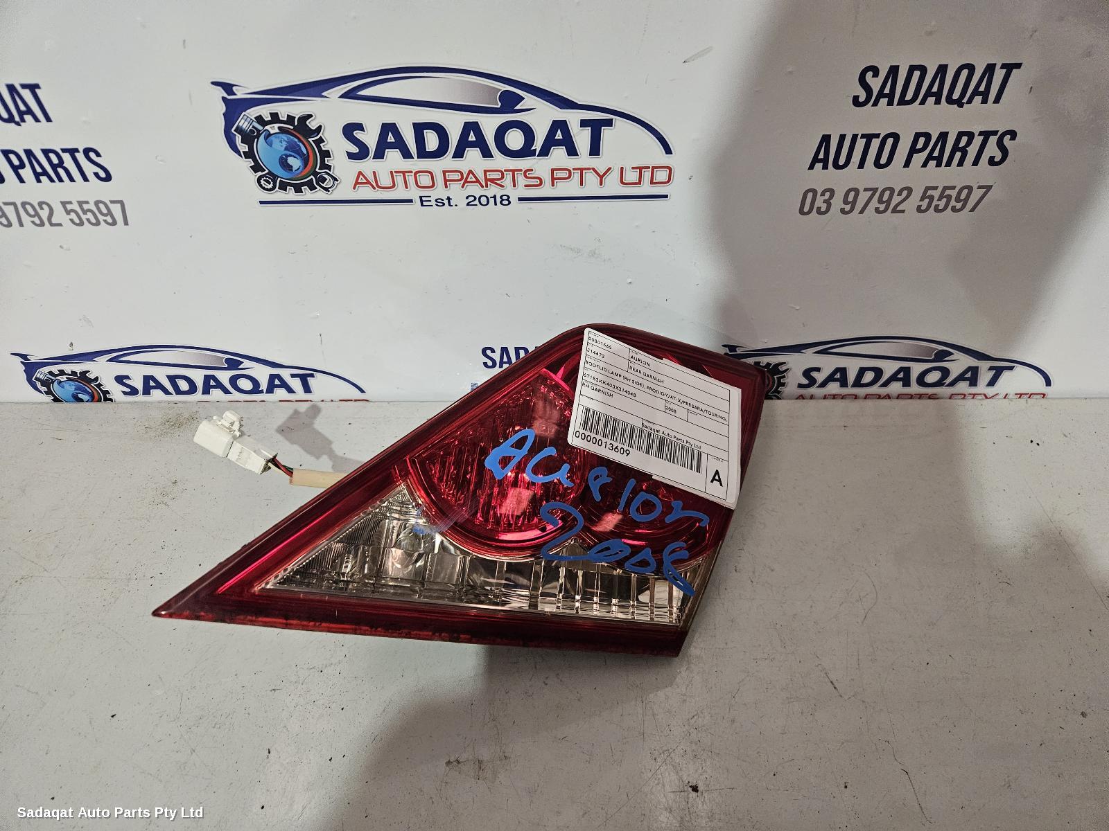 Toyota Aurion Rear Garnish