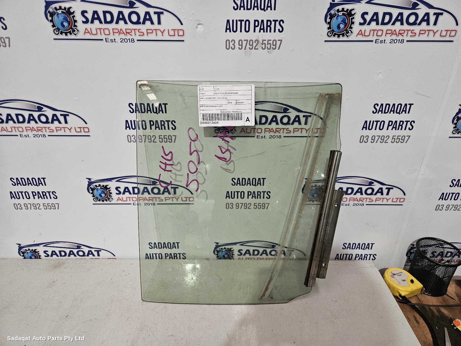 Toyota C-hr Right Rear Door Window