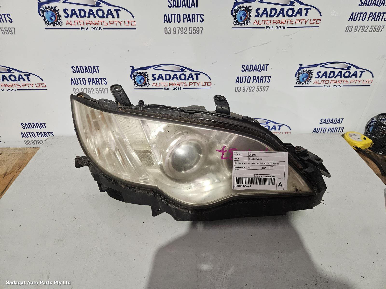 Subaru Liberty Right Headlamp