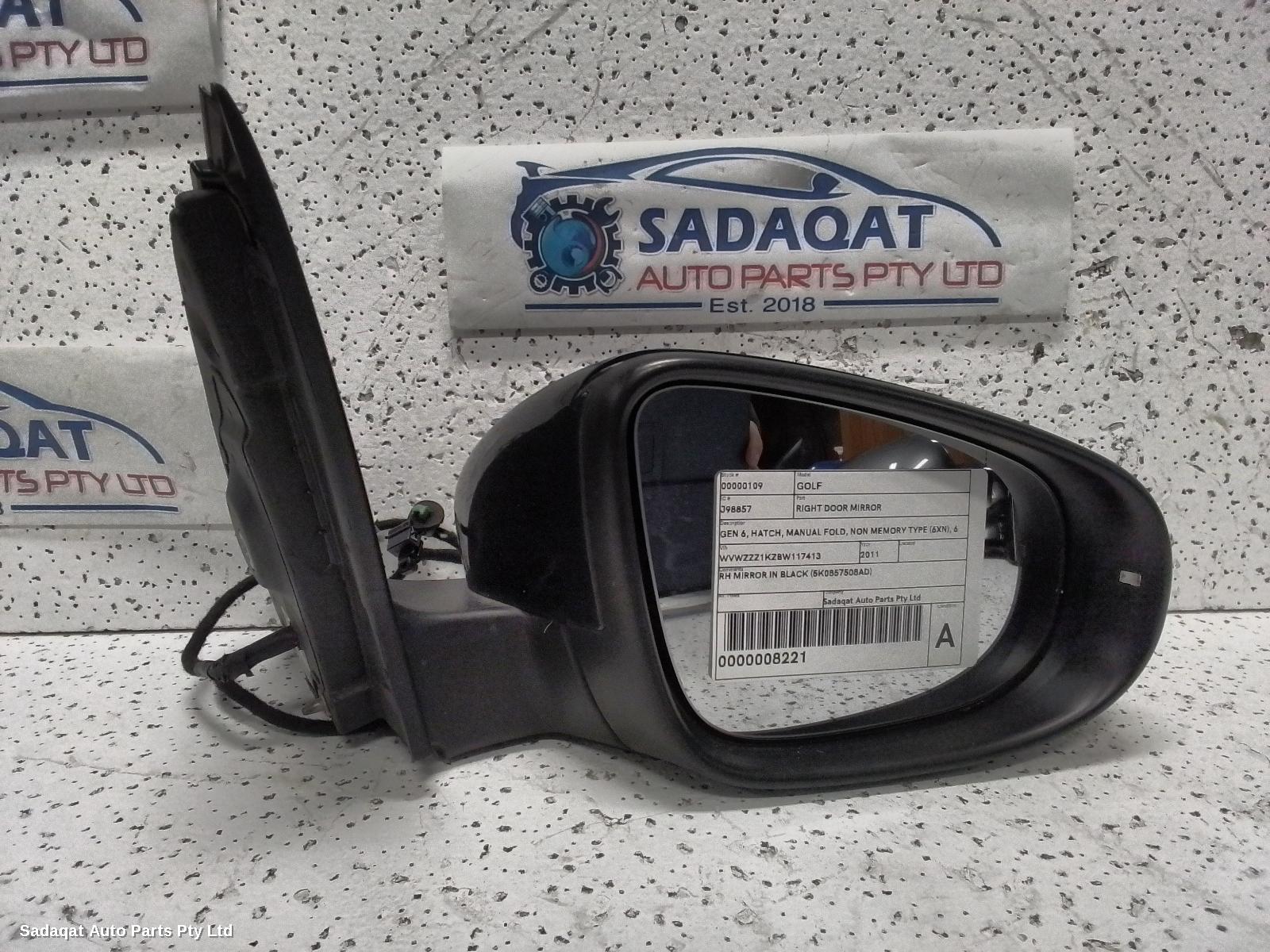 Volkswagen Golf Right Door Mirror