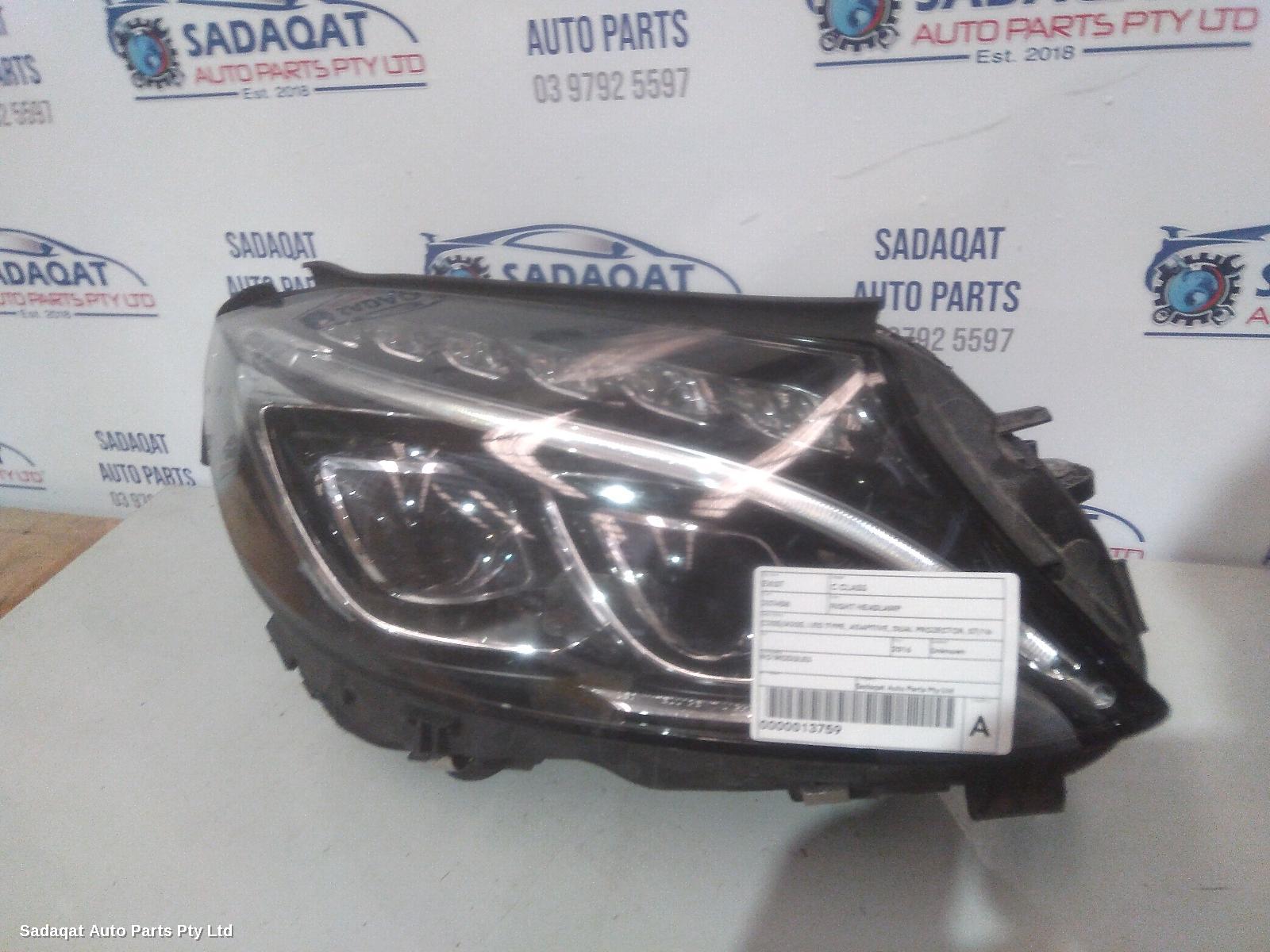 Mercedes C Class Right Headlamp