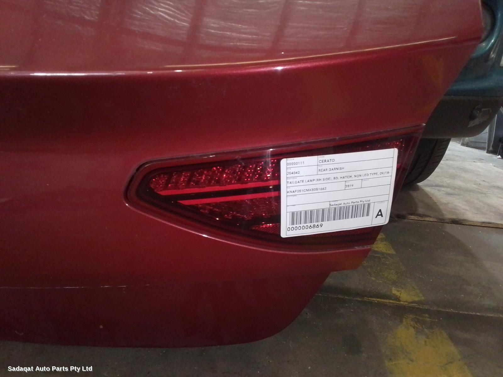 Kia Cerato Rear Garnish