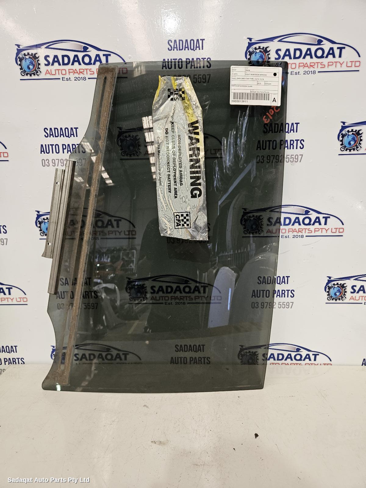 Toyota Rav4 Right Rear Door Window