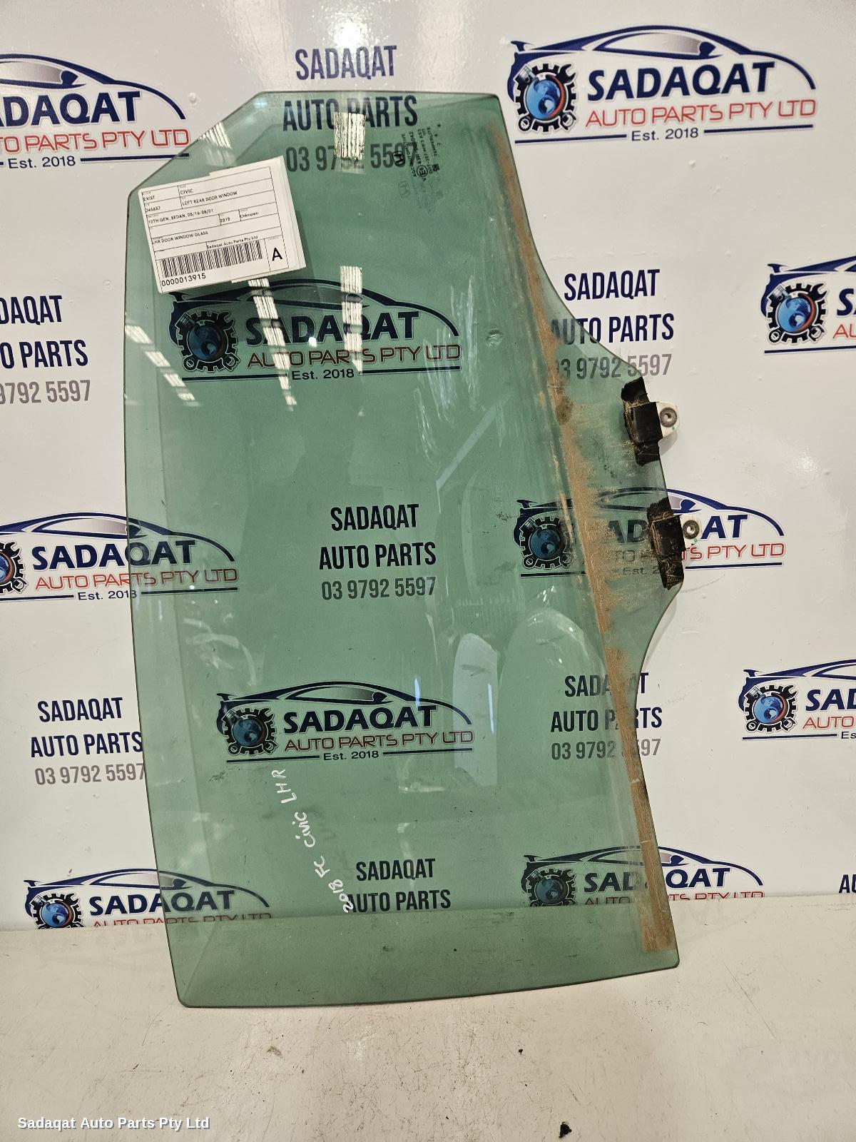 Honda Civic Left Rear Door Window