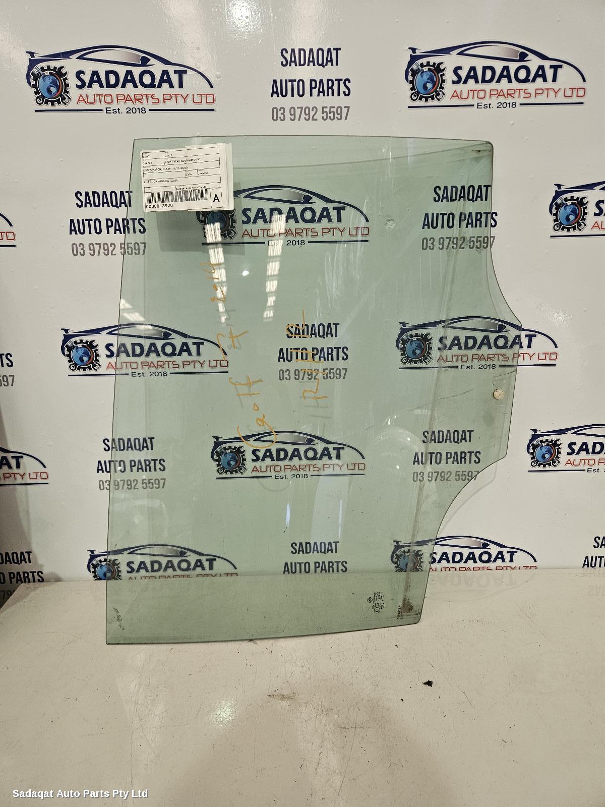 Volkswagen Golf Right Rear Door Window