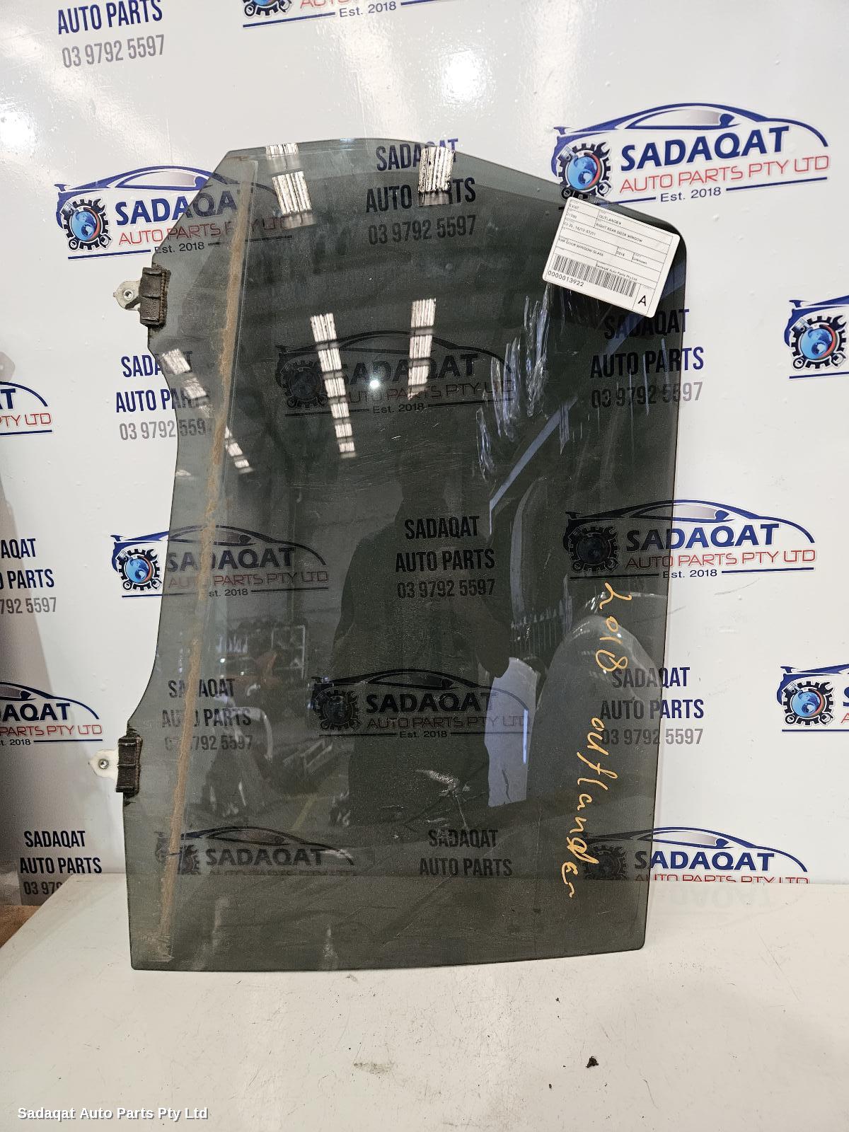 Mitsubishi Outlander Right Rear Door Window