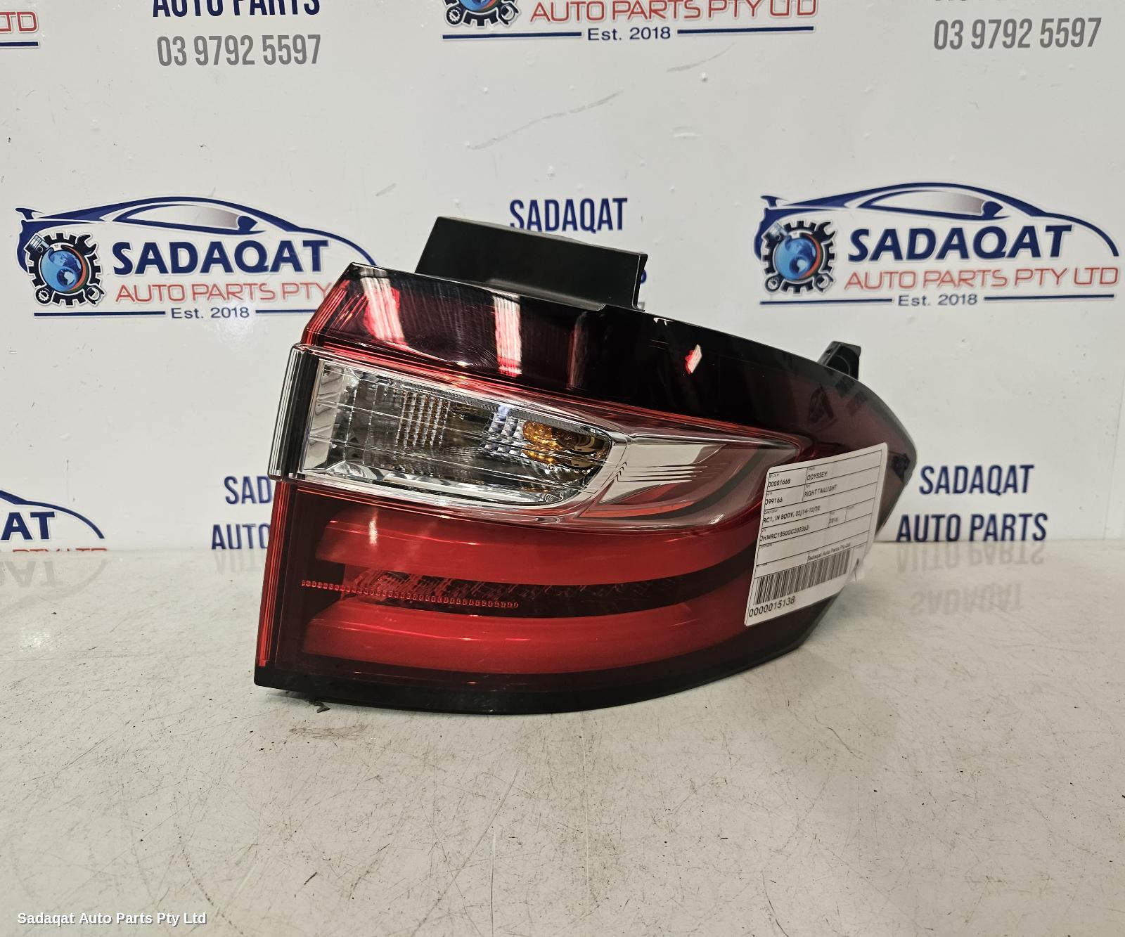 Honda Odyssey Right Taillight