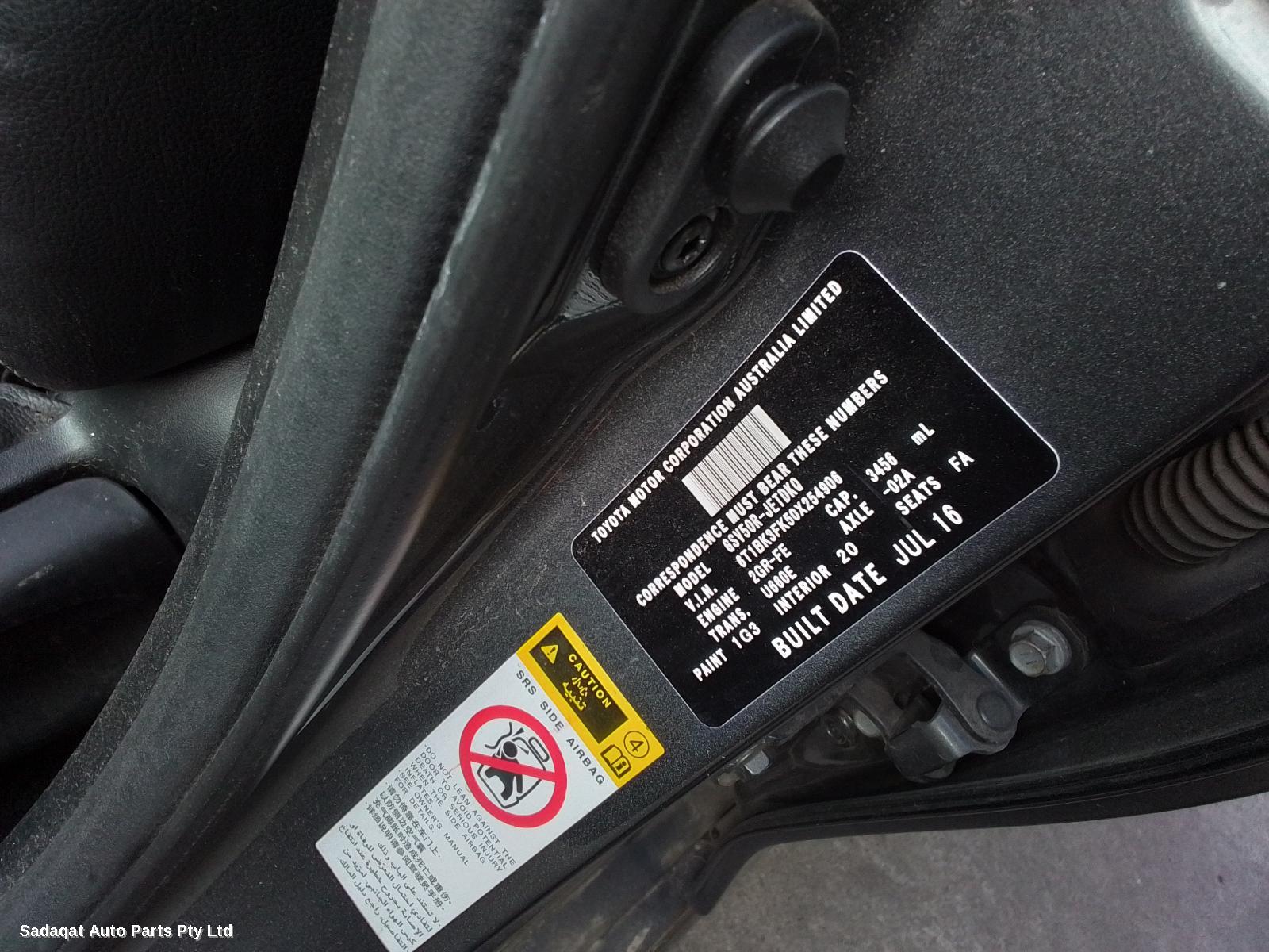 Toyota Aurion F/bar Reinforc/brack