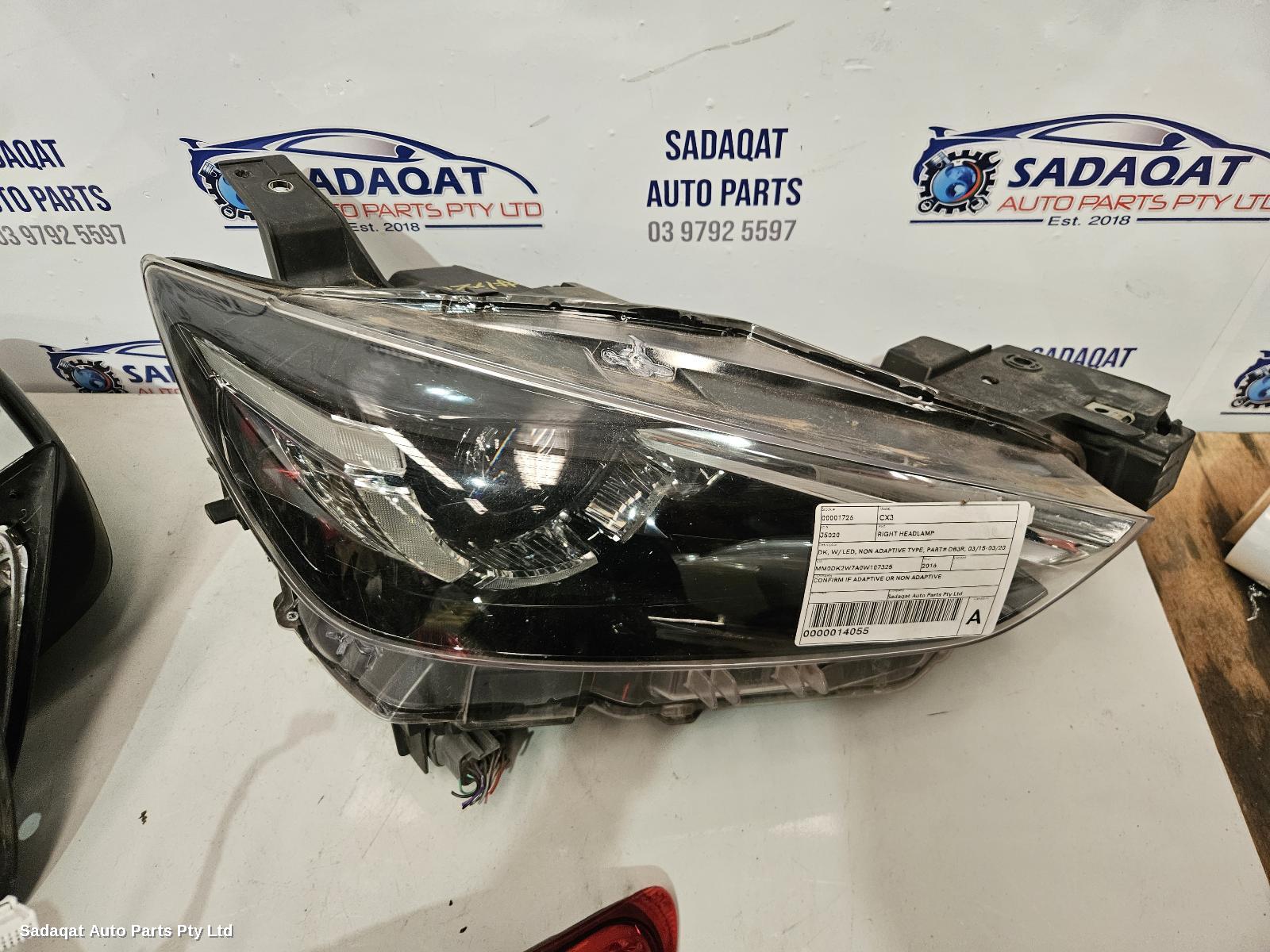 Mazda Cx3 Right Headlamp