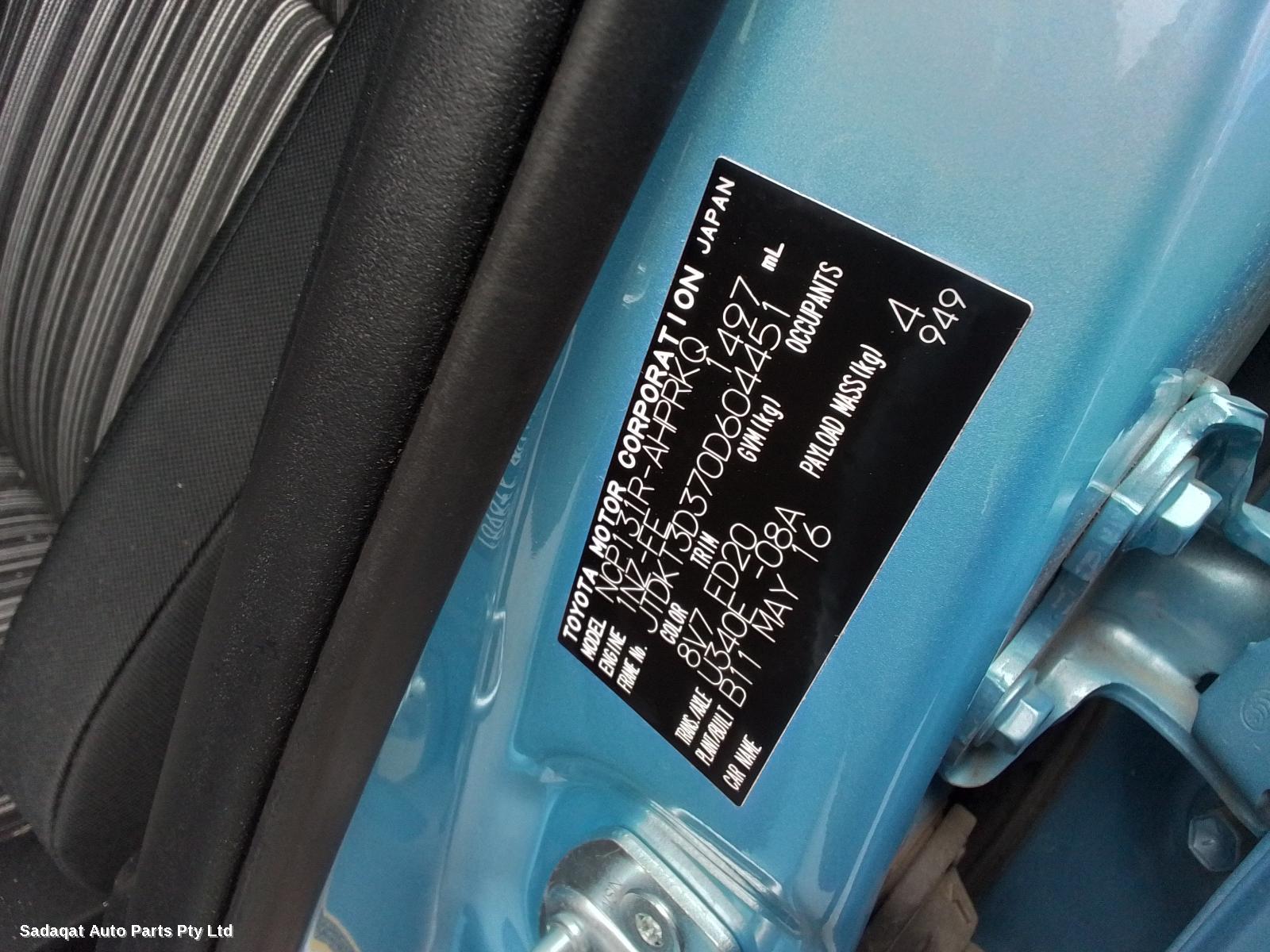 Toyota Yaris Bootlid/tailgate