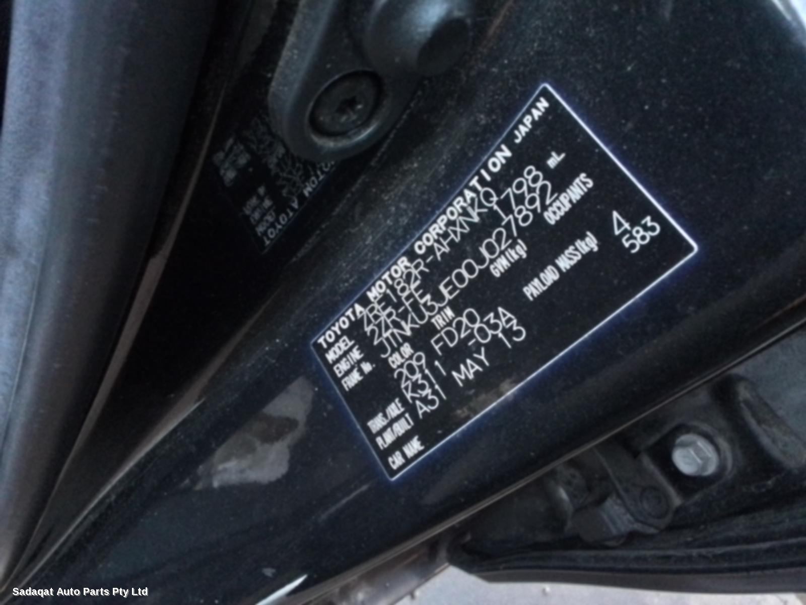 Toyota Corolla Left Taillight