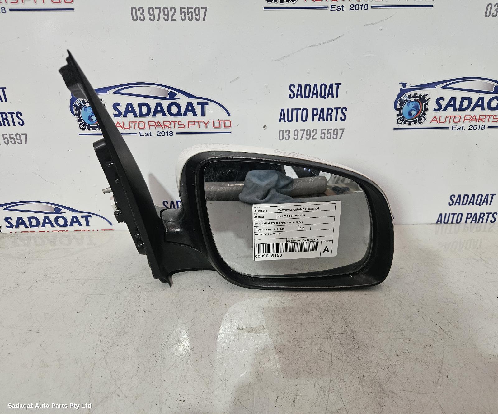 Kia Carnival/grand Carnival Right Door Mirror