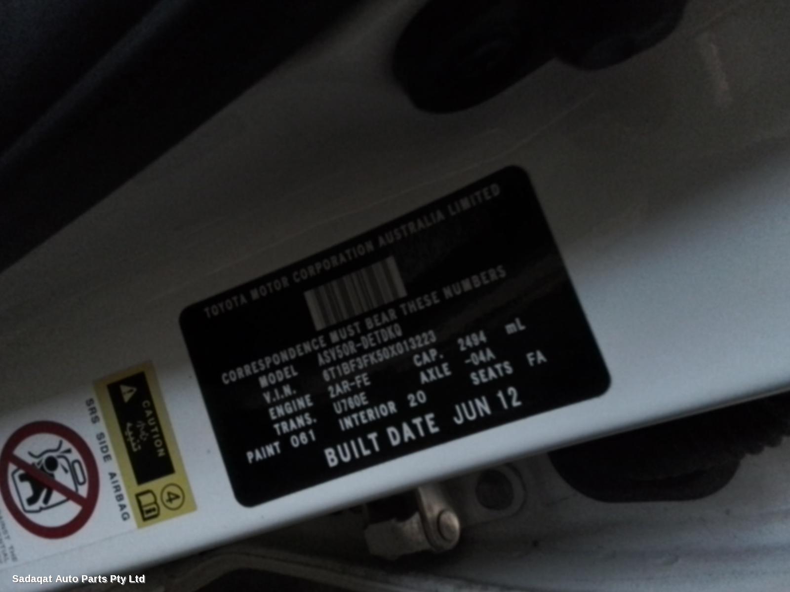 Toyota Camry R/bar Bracket/reinfo