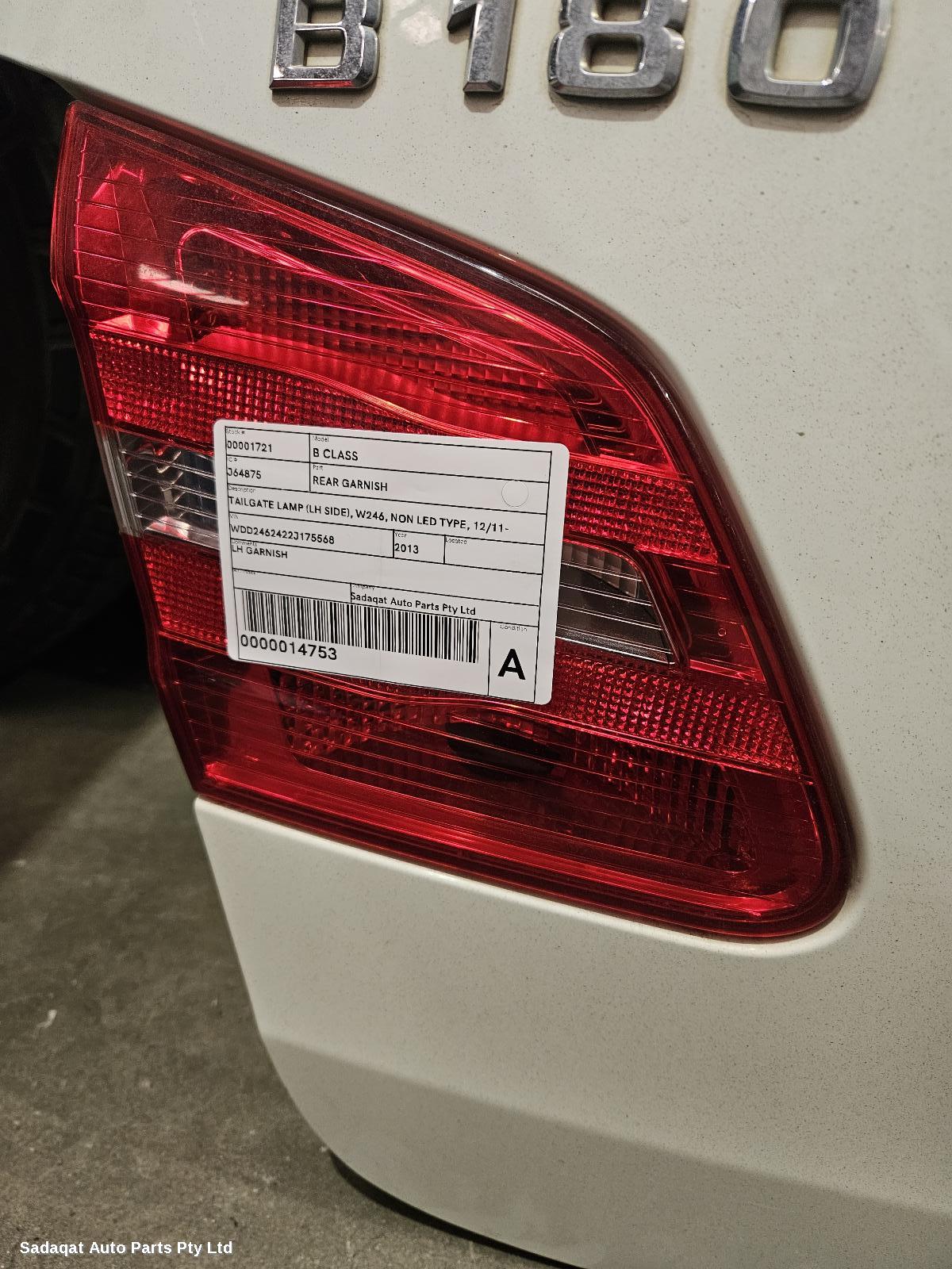 Mercedes B Class Rear Garnish