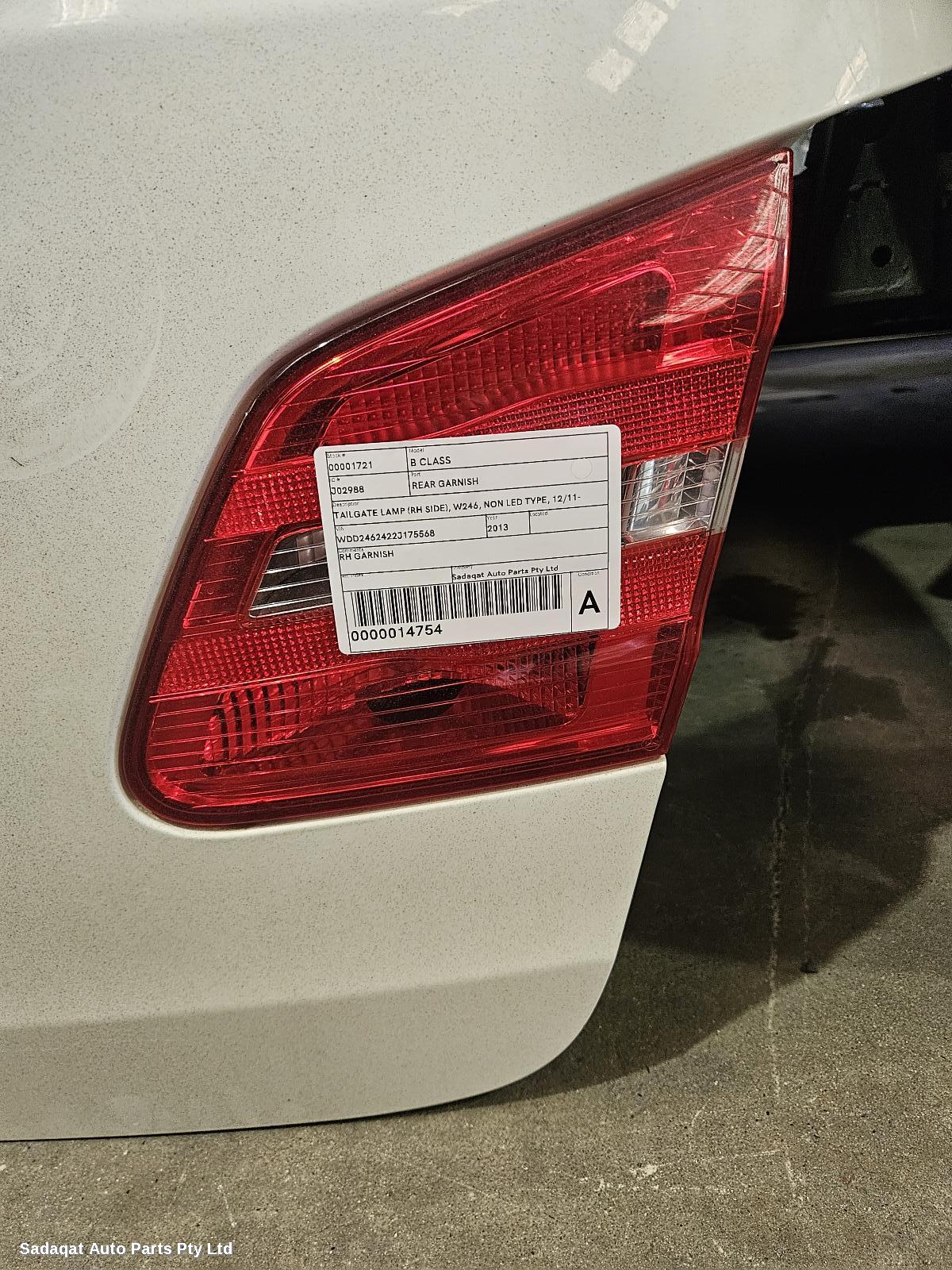 Mercedes B Class Rear Garnish