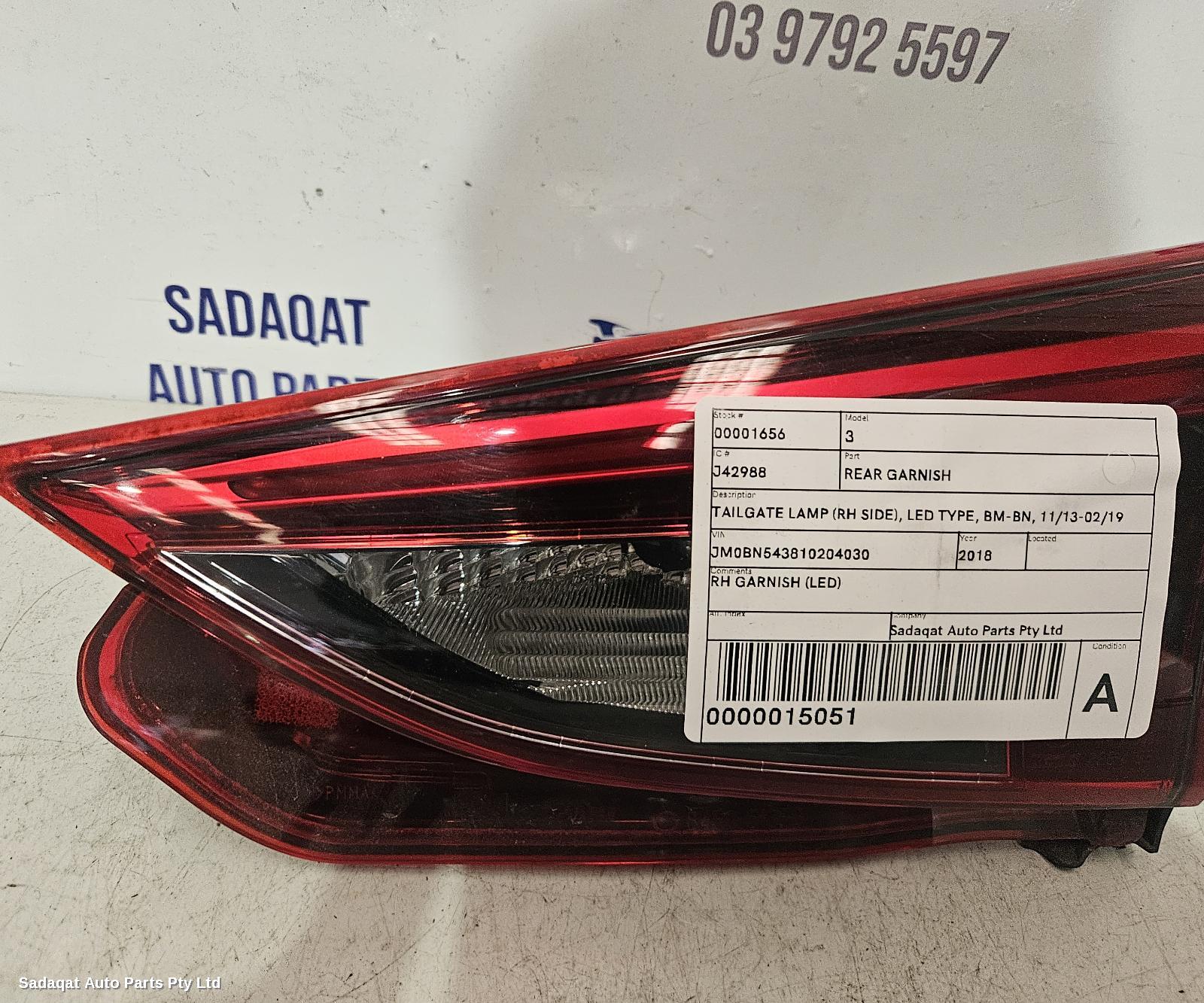 Mazda 3 Rear Garnish